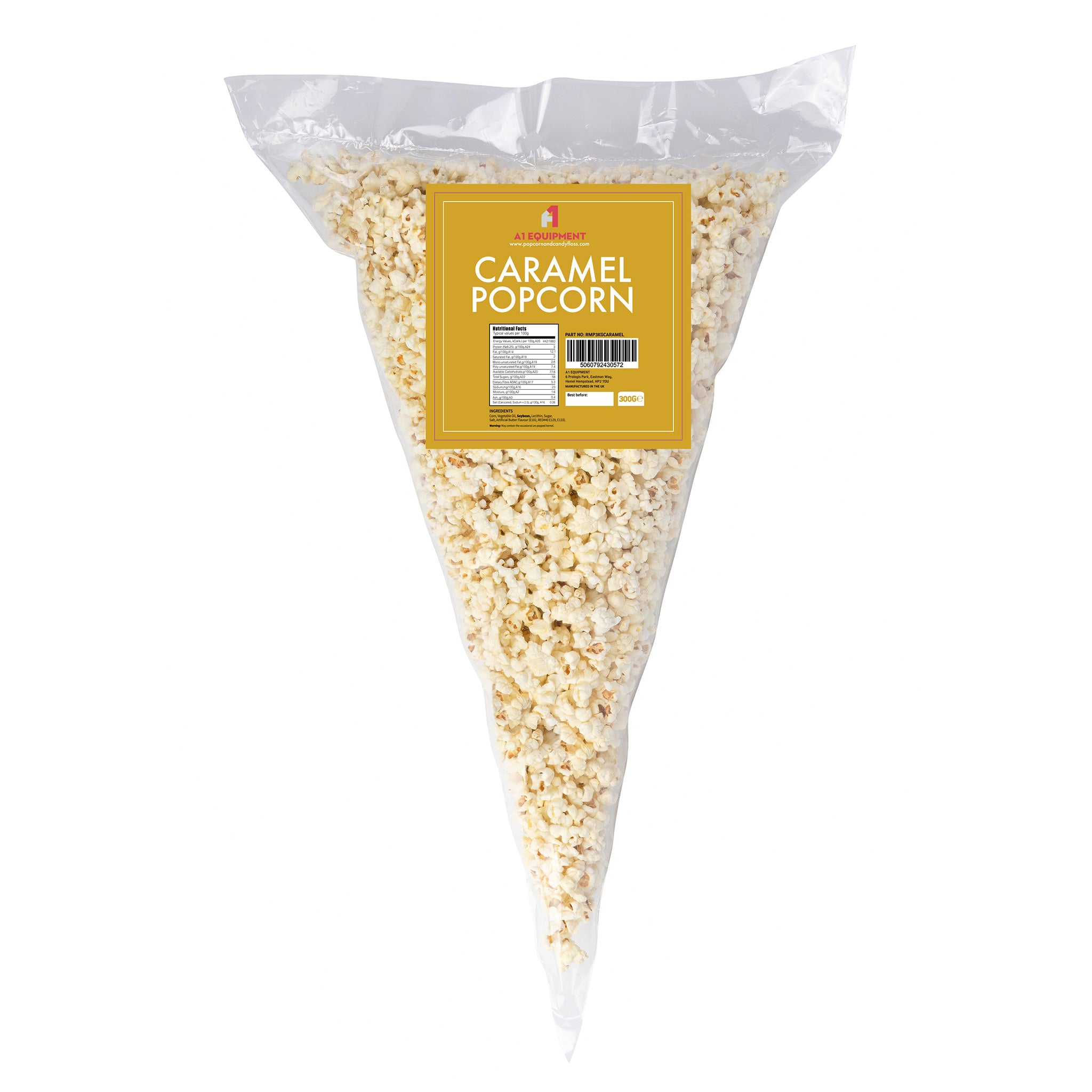 Pre Filled Popcorn Cone Bags - Giant  70cm x 44cm