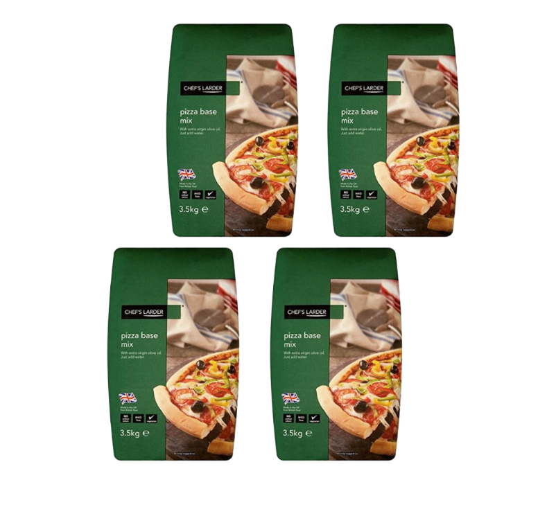 Bag of Chef's Larder Pizza Base Mix 3.5kg – dry mix for making professional-quality pizza dough with a crisp crust and soft interior.
