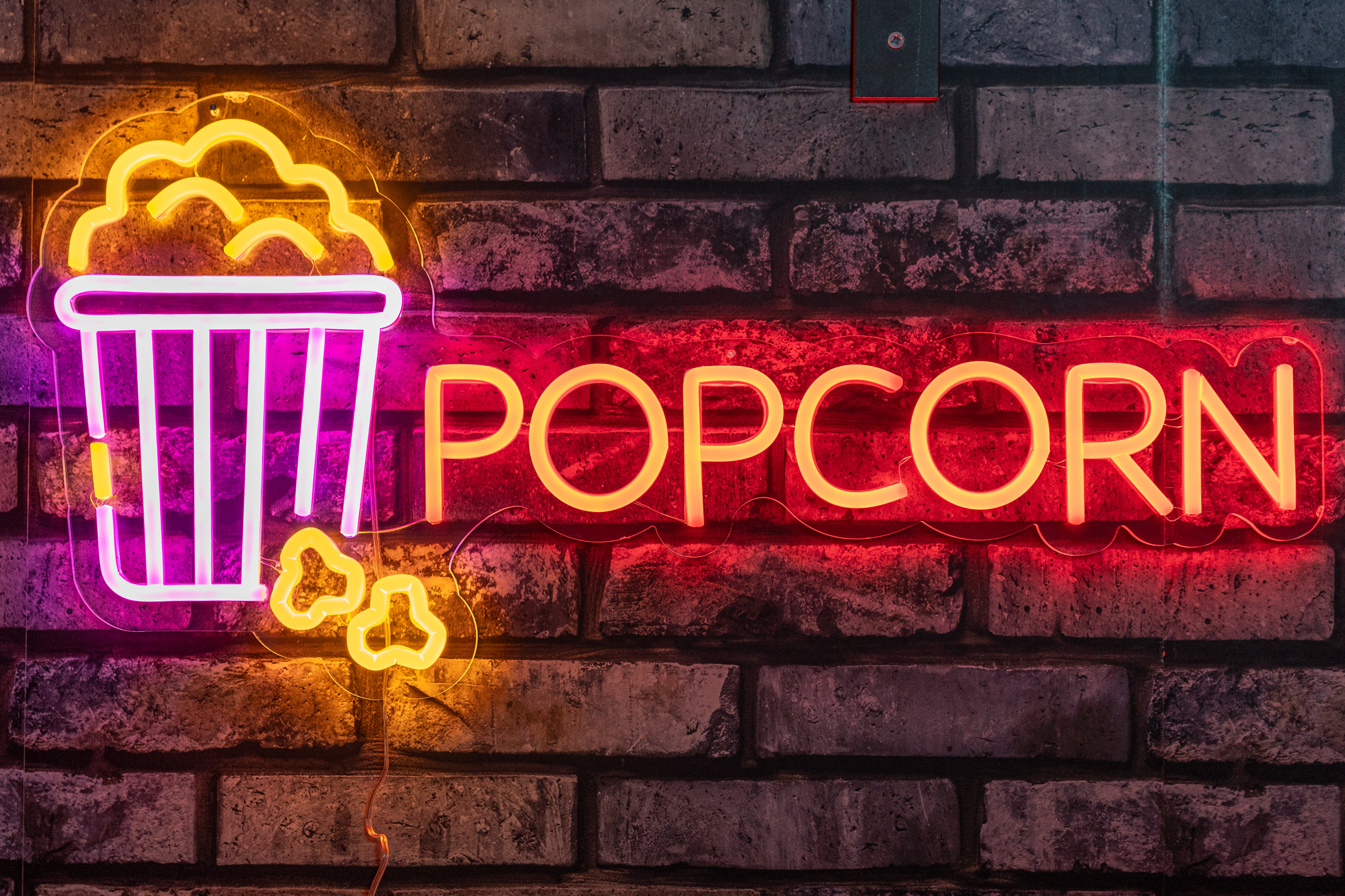 Popcorn Neon style LED light up sign