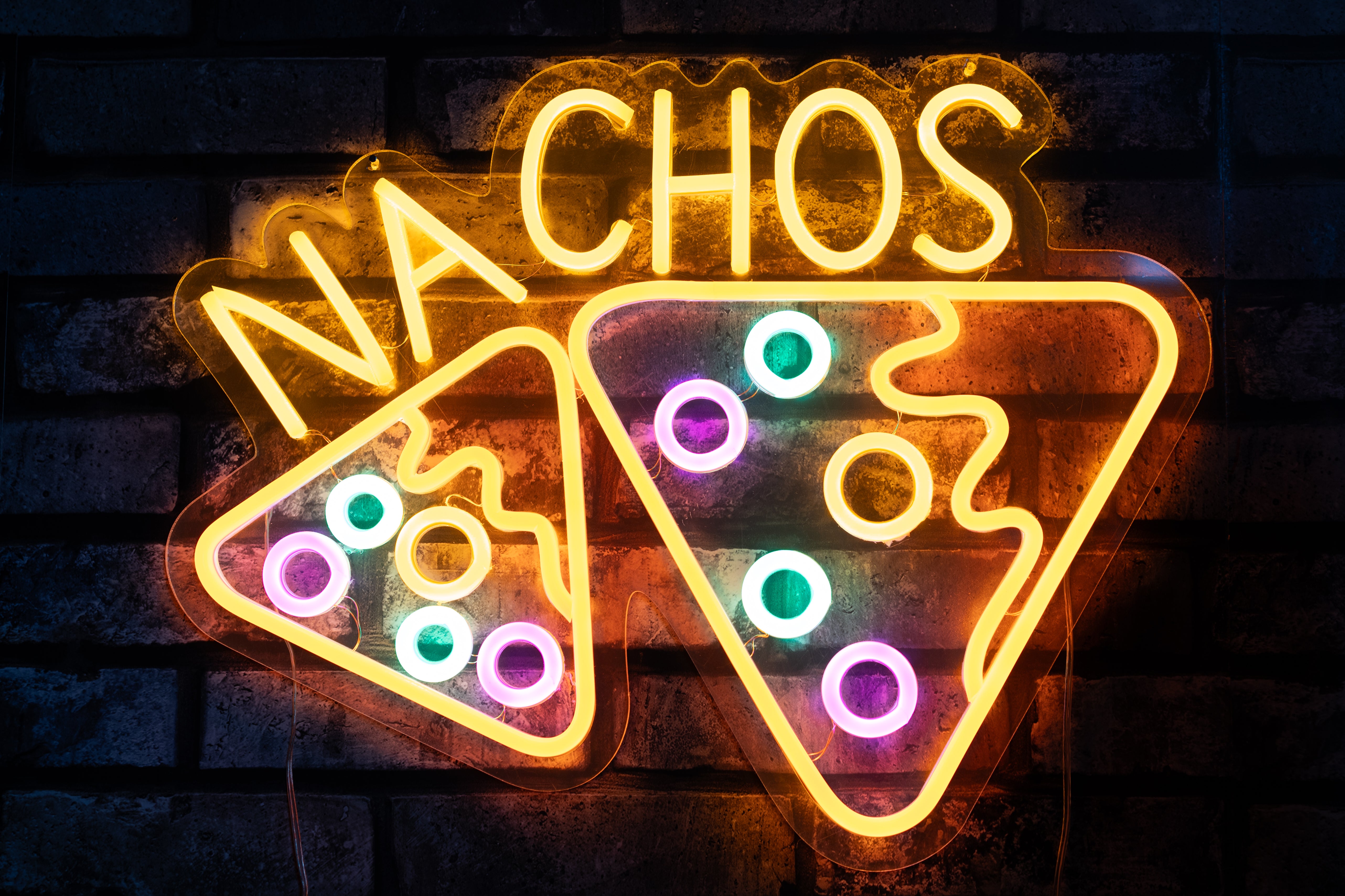 Nachos Neon style LED light up sign