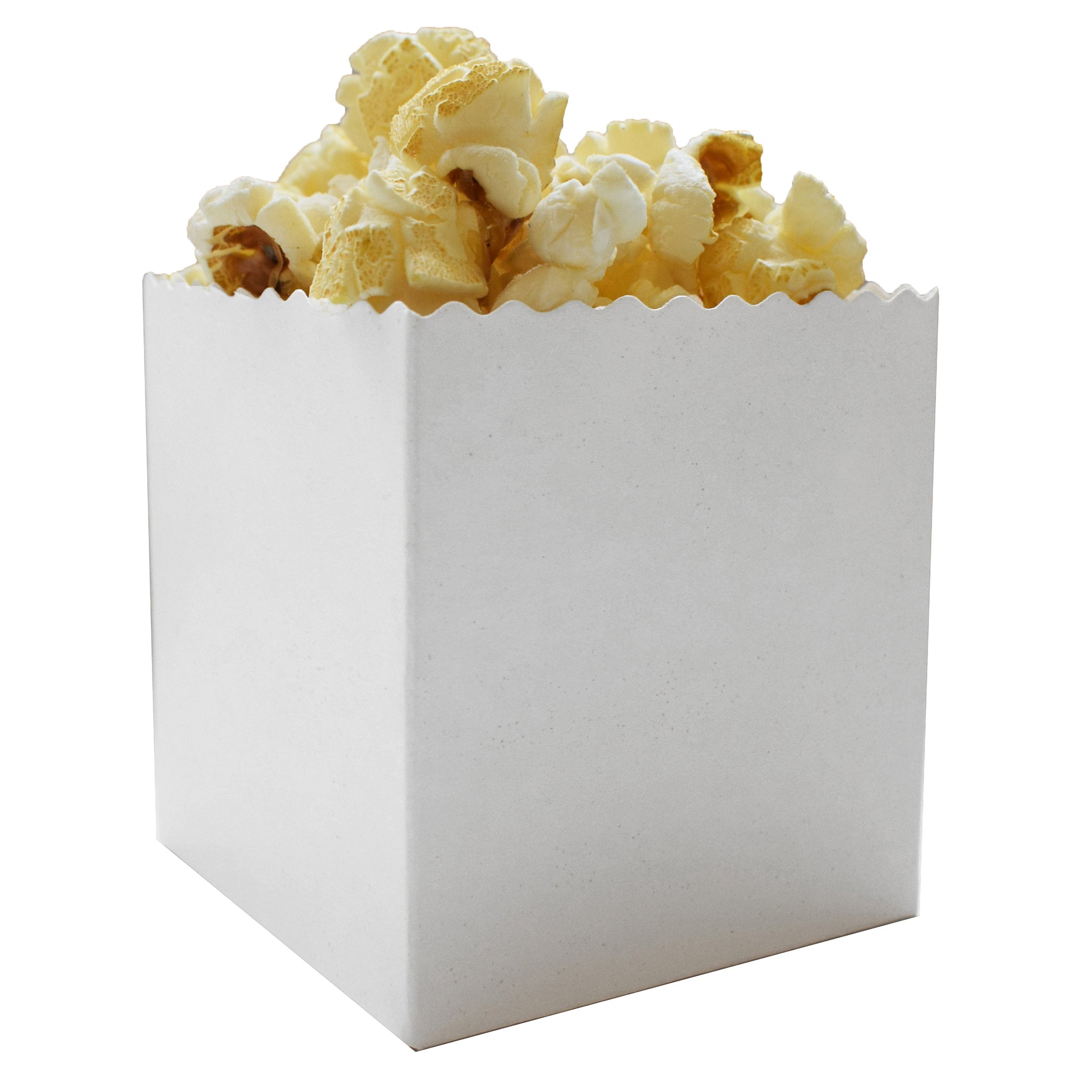 Small Plain White Popcorn Boxes