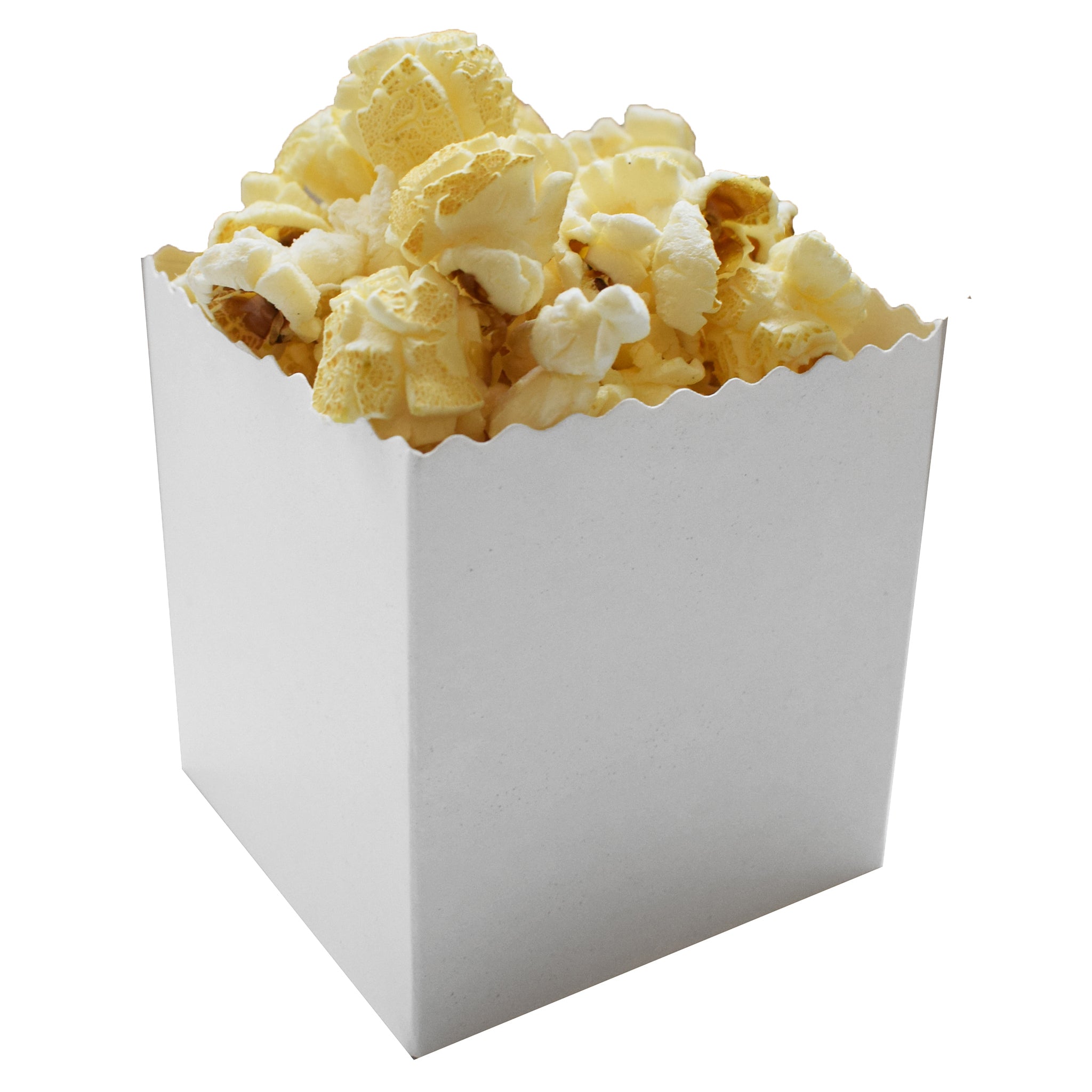 Small Plain White Popcorn Boxes