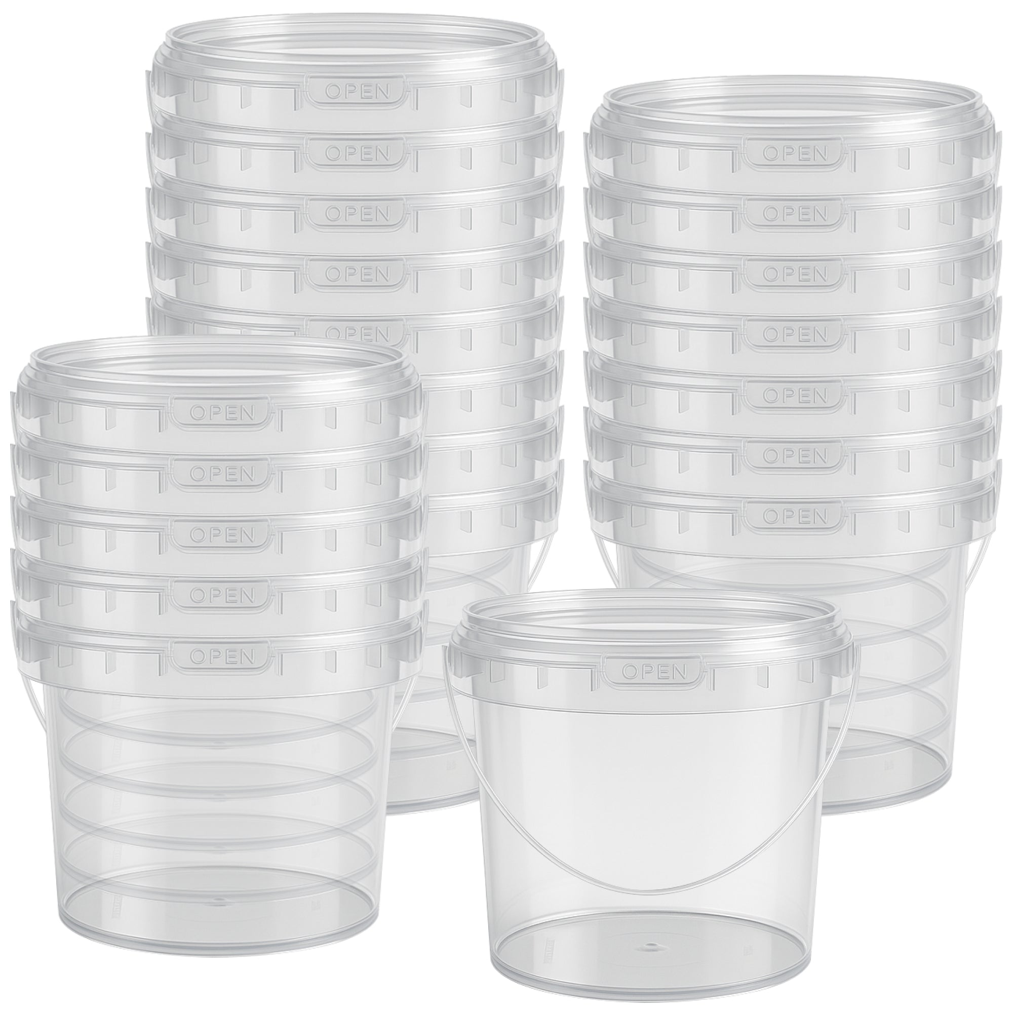 DEXLO Recyclable Empty Candy Floss Tubs 2.5 Litre (Pack of 80)