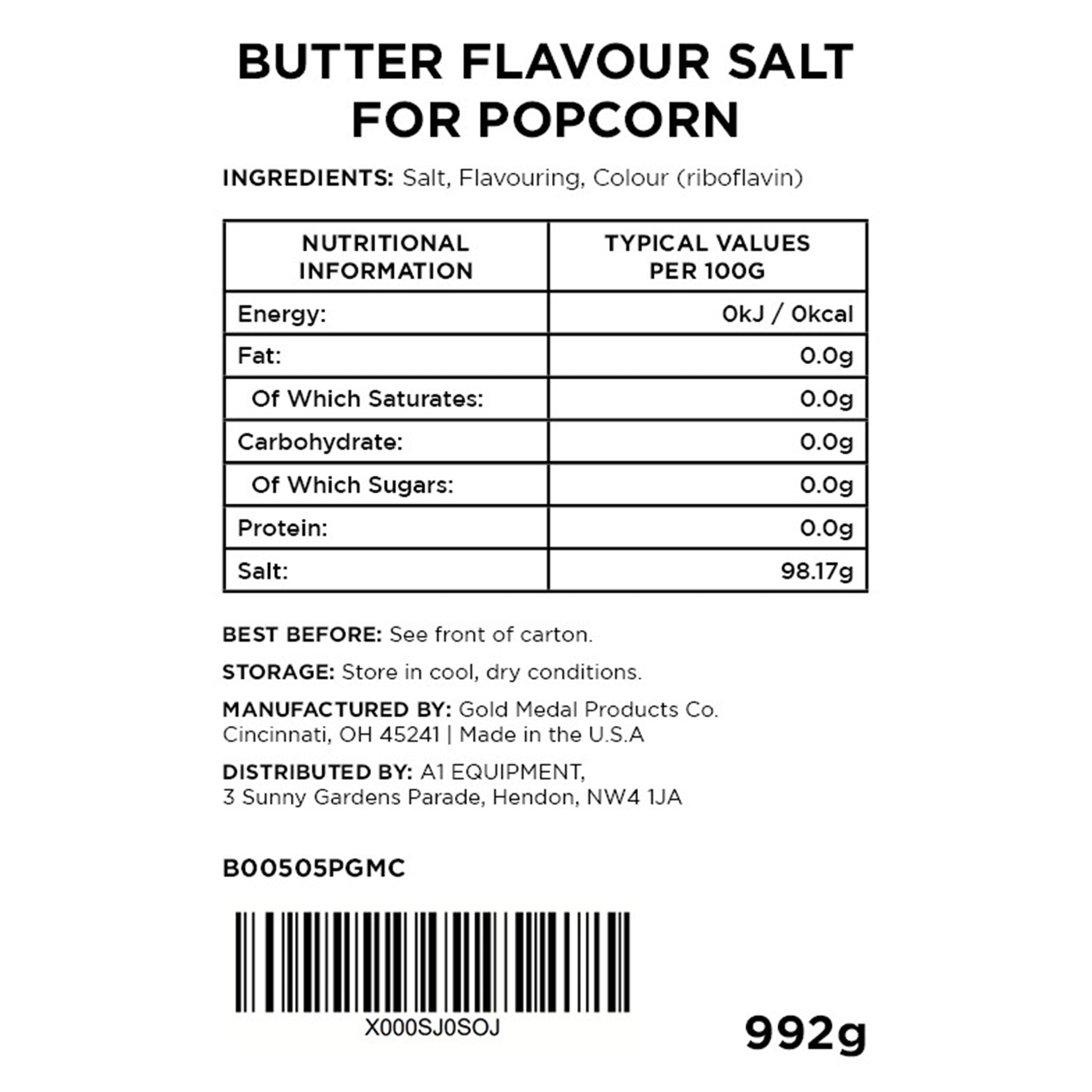 Premier Flavacol Seasoning Salt 992g