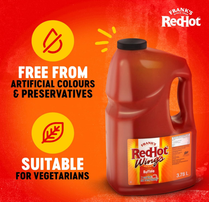 Frank's Red Hot Wings Buffalo Sauce 3.78L