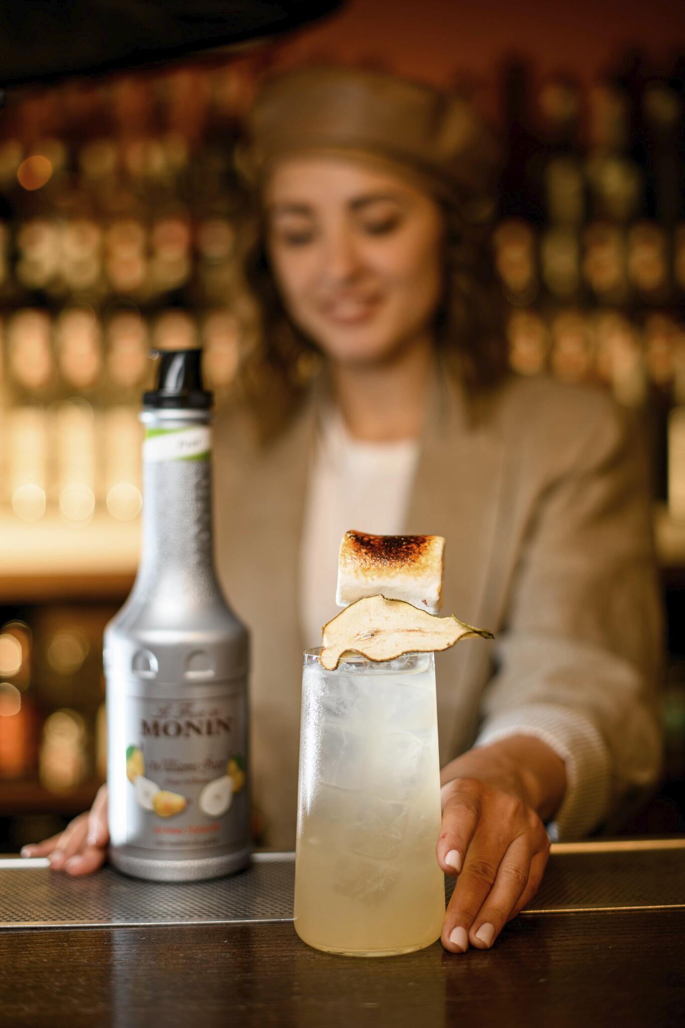 Monin Pear Puree Syrup 1ltr