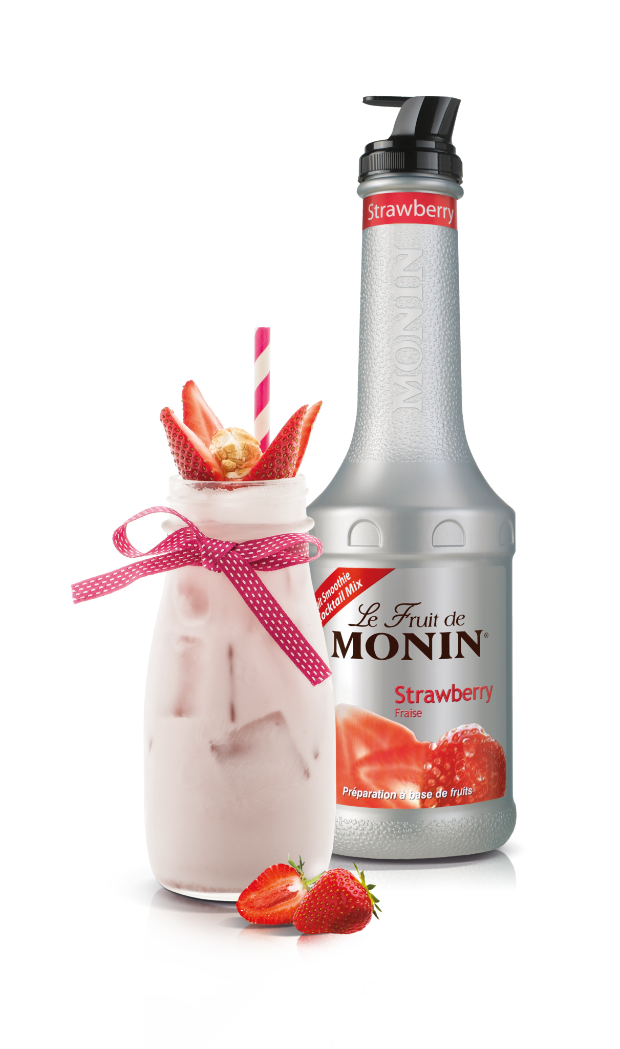Monin Strawberry Puree Syrup 1ltr