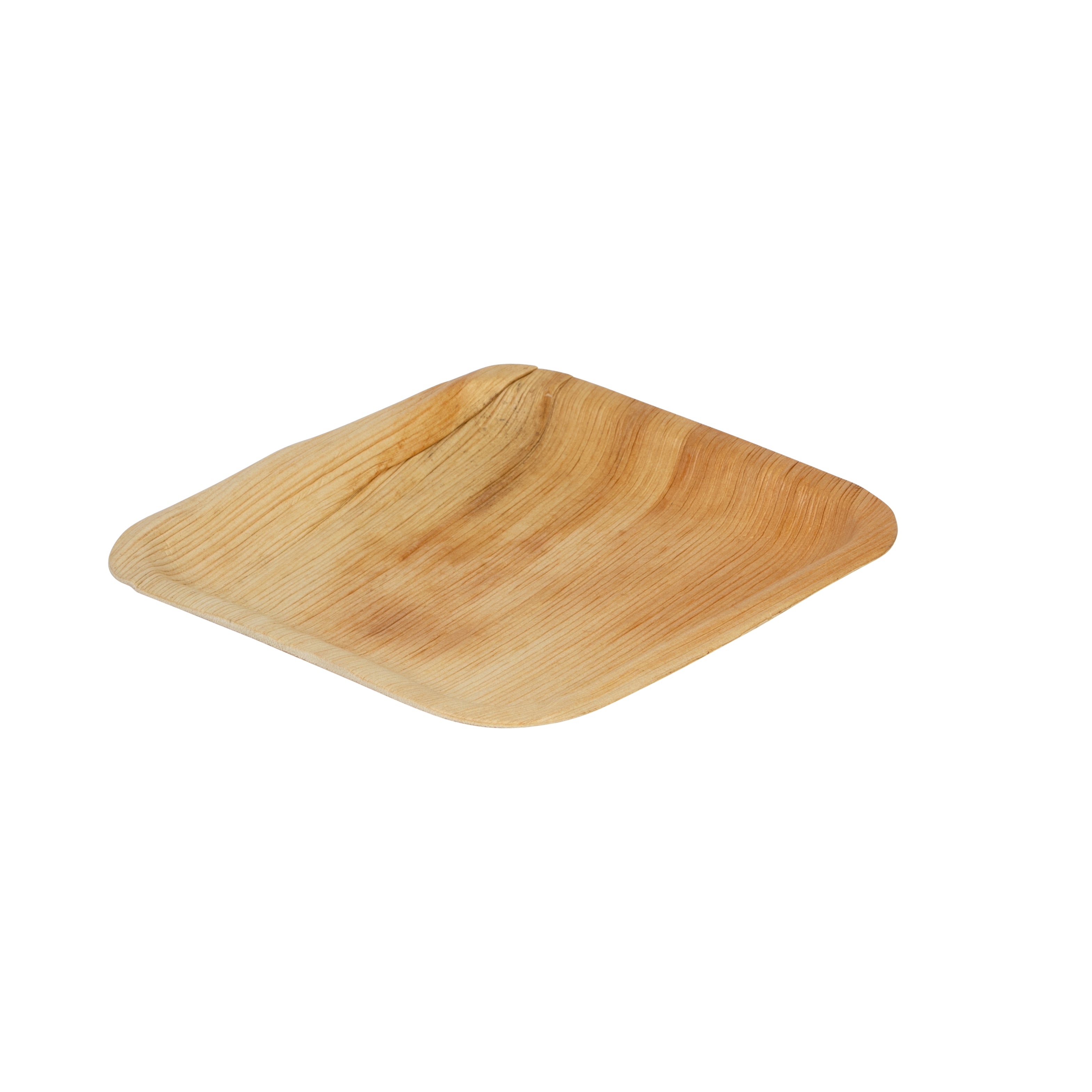 Square 8” Rimless Plate 20cm Natural Organic Palm Range