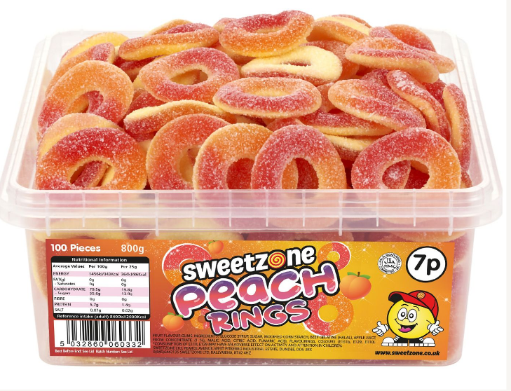 Peach Rings Bag 1kg