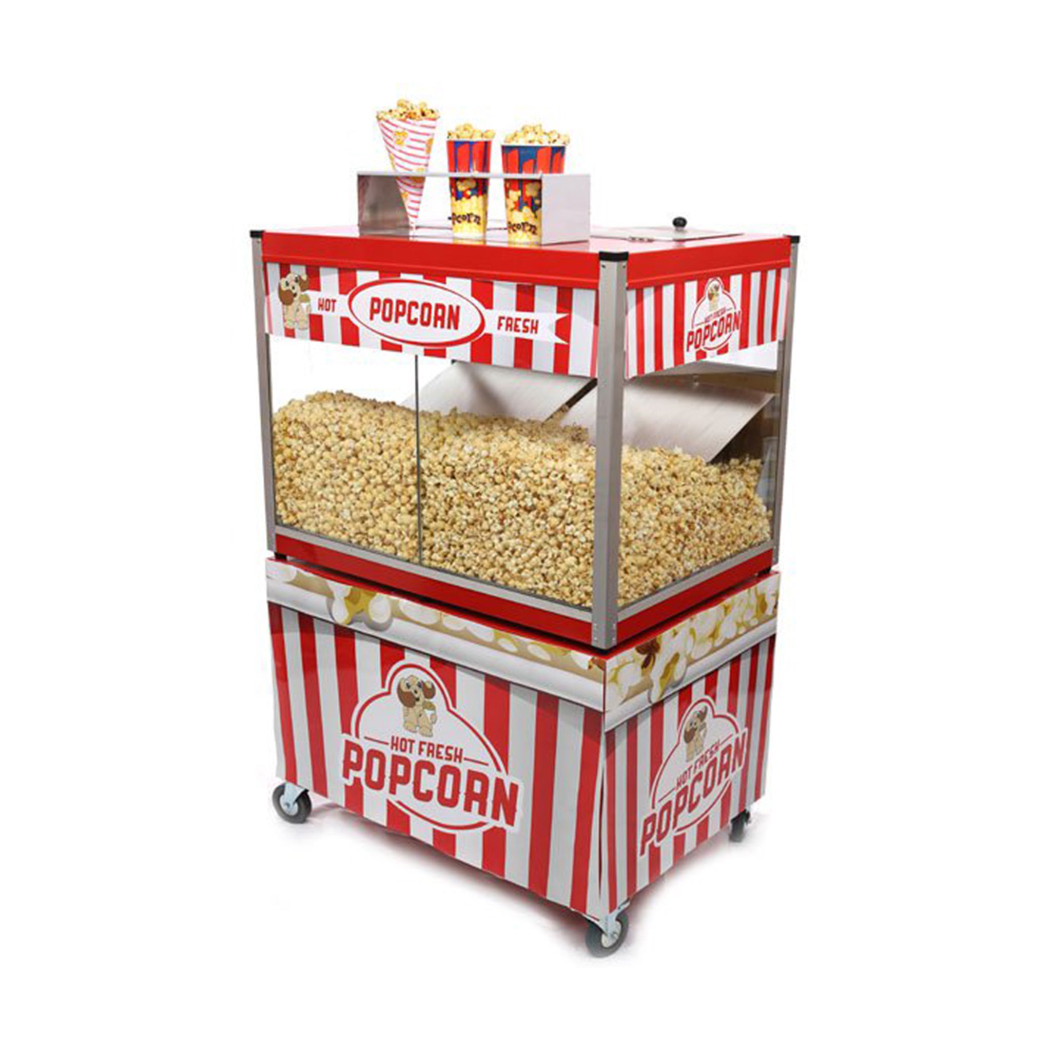 HAXRO Large Double Popcorn Warmer With Base