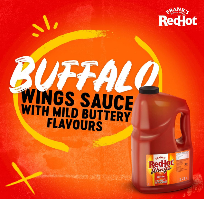 Frank's Red Hot Wings Buffalo Sauce 3.78L