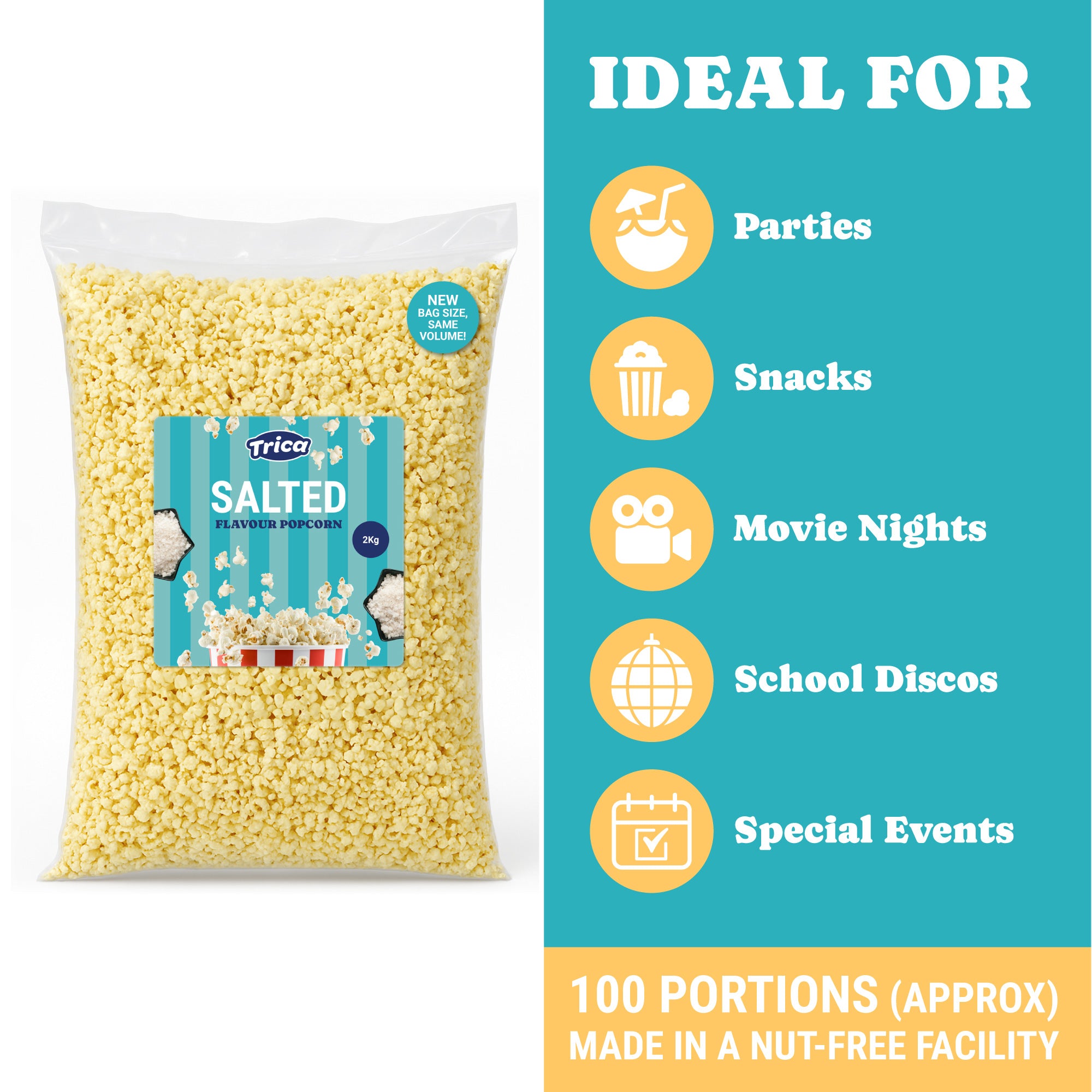 TRICA Ready-Made Salty Popcorn 2kg