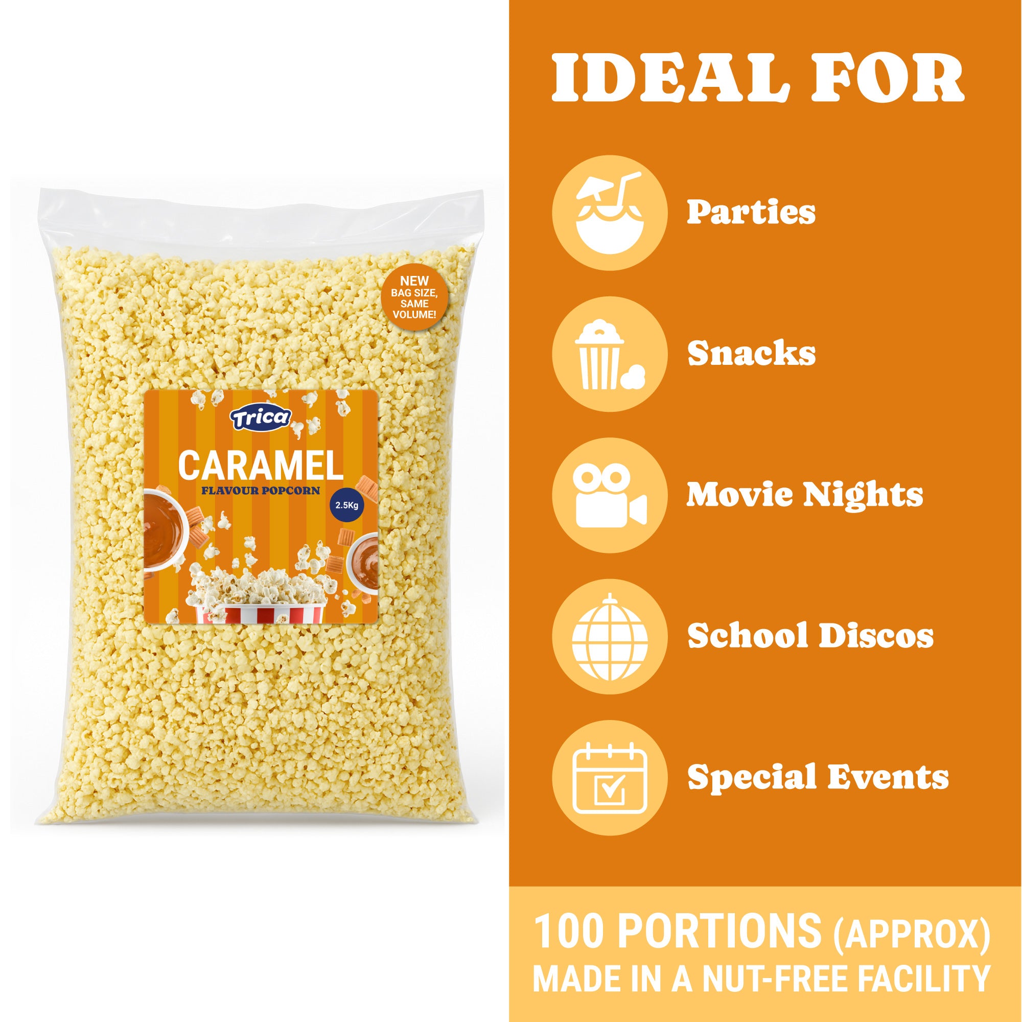 TRICA Ready-Made Caramel Popcorn 2.5kg