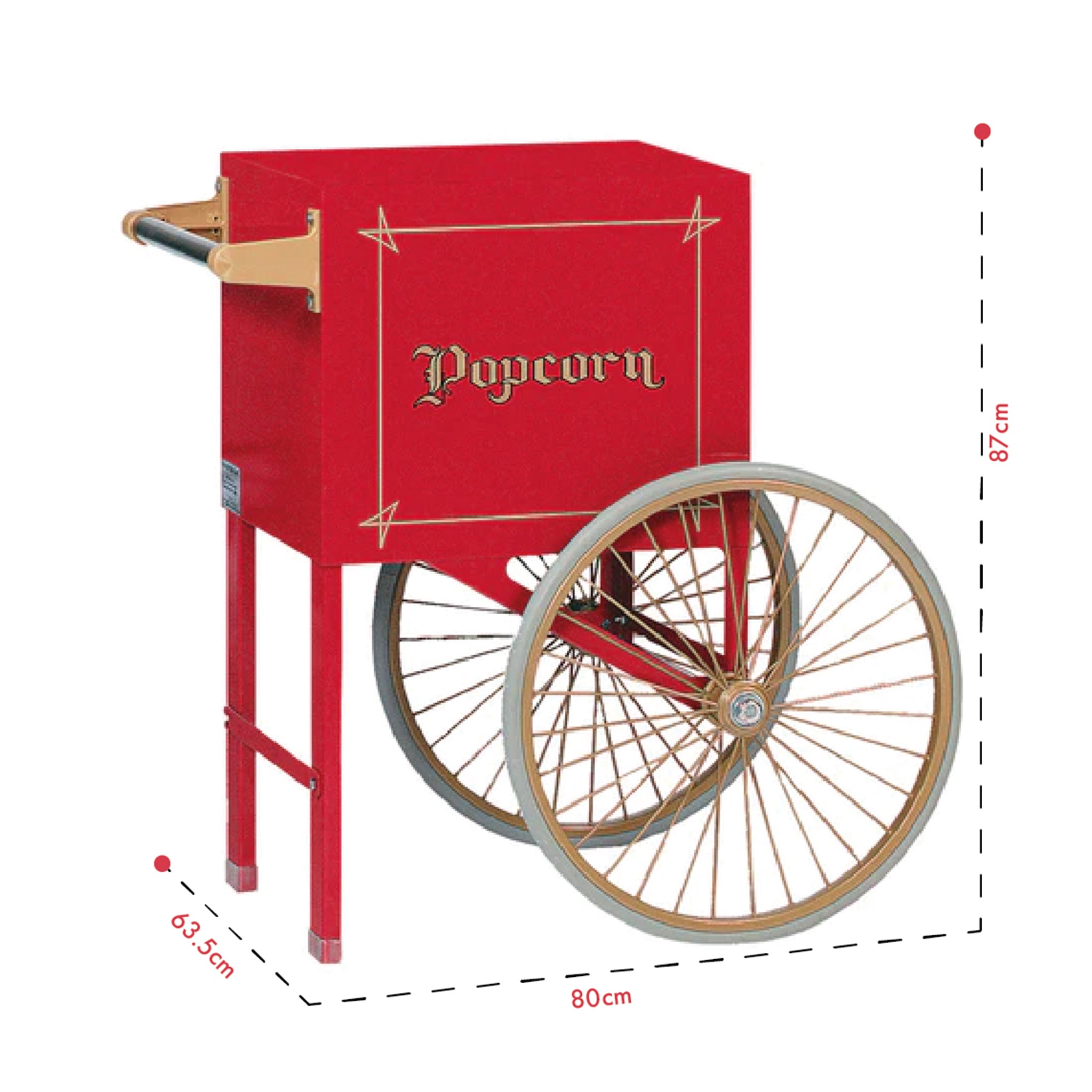 8oz Red Fun Pop Popcorn Cart
