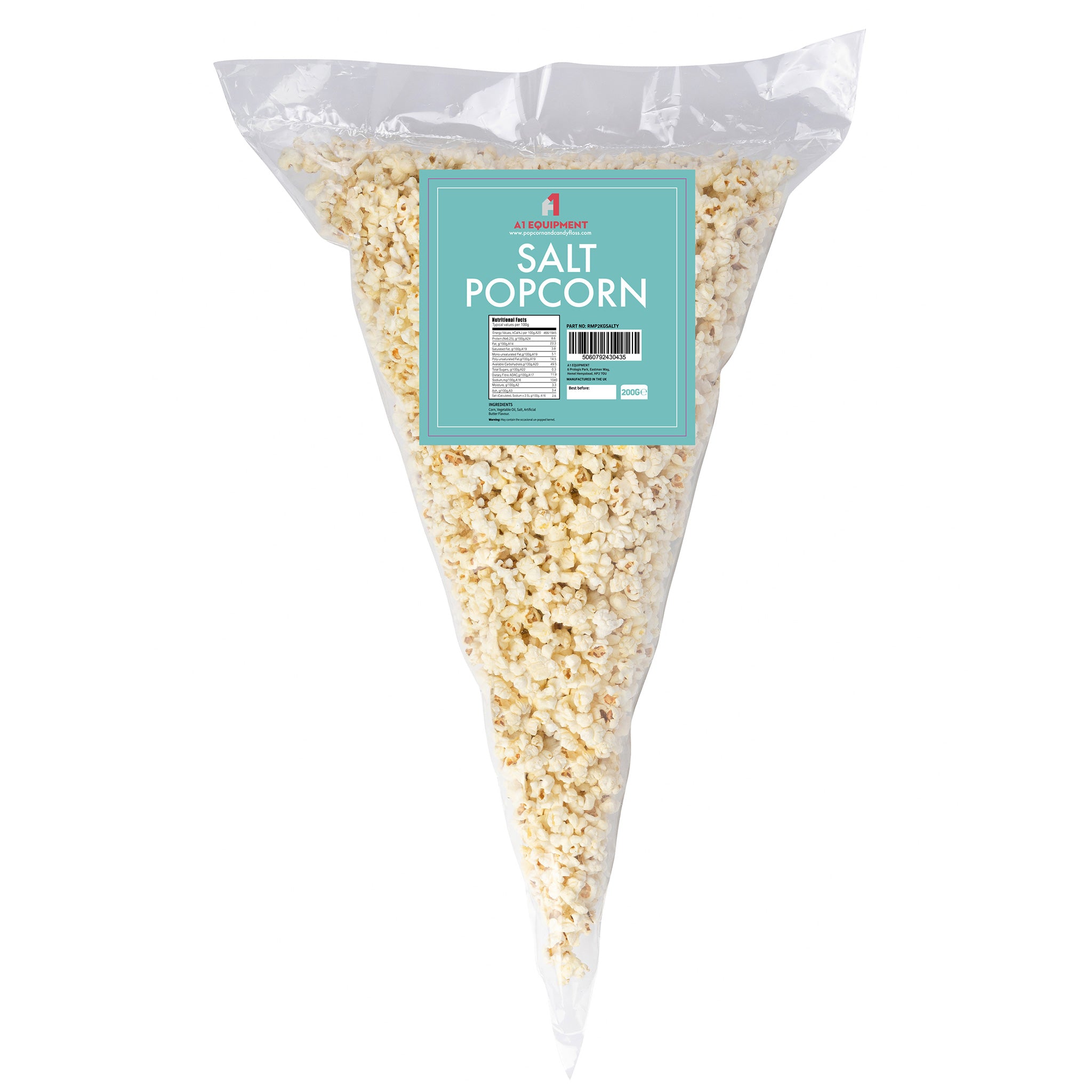 Pre Filled Popcorn Cone Bags - Giant  70cm x 44cm