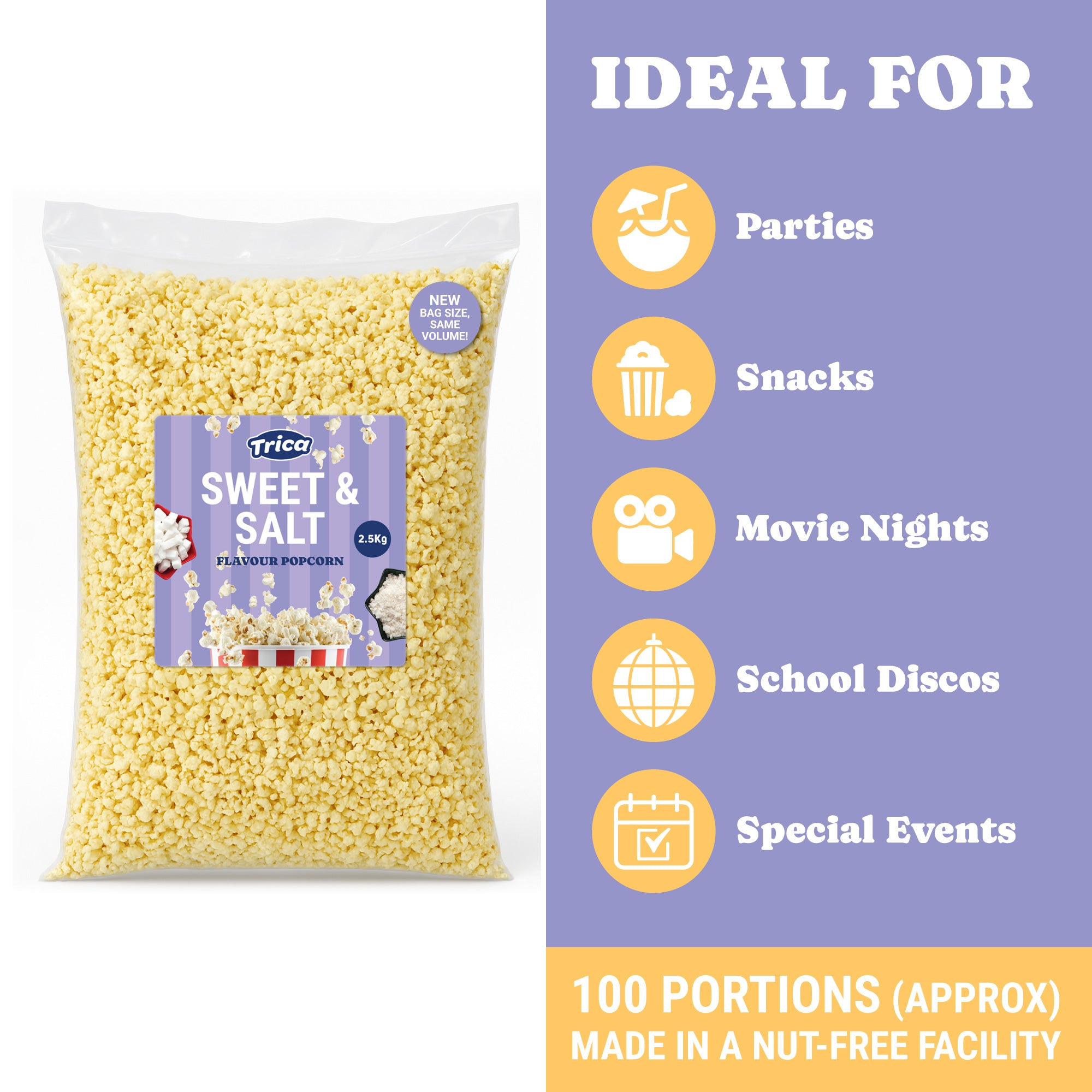 TRICA Ready-Made Sweet & Salty Popcorn 2.5kg