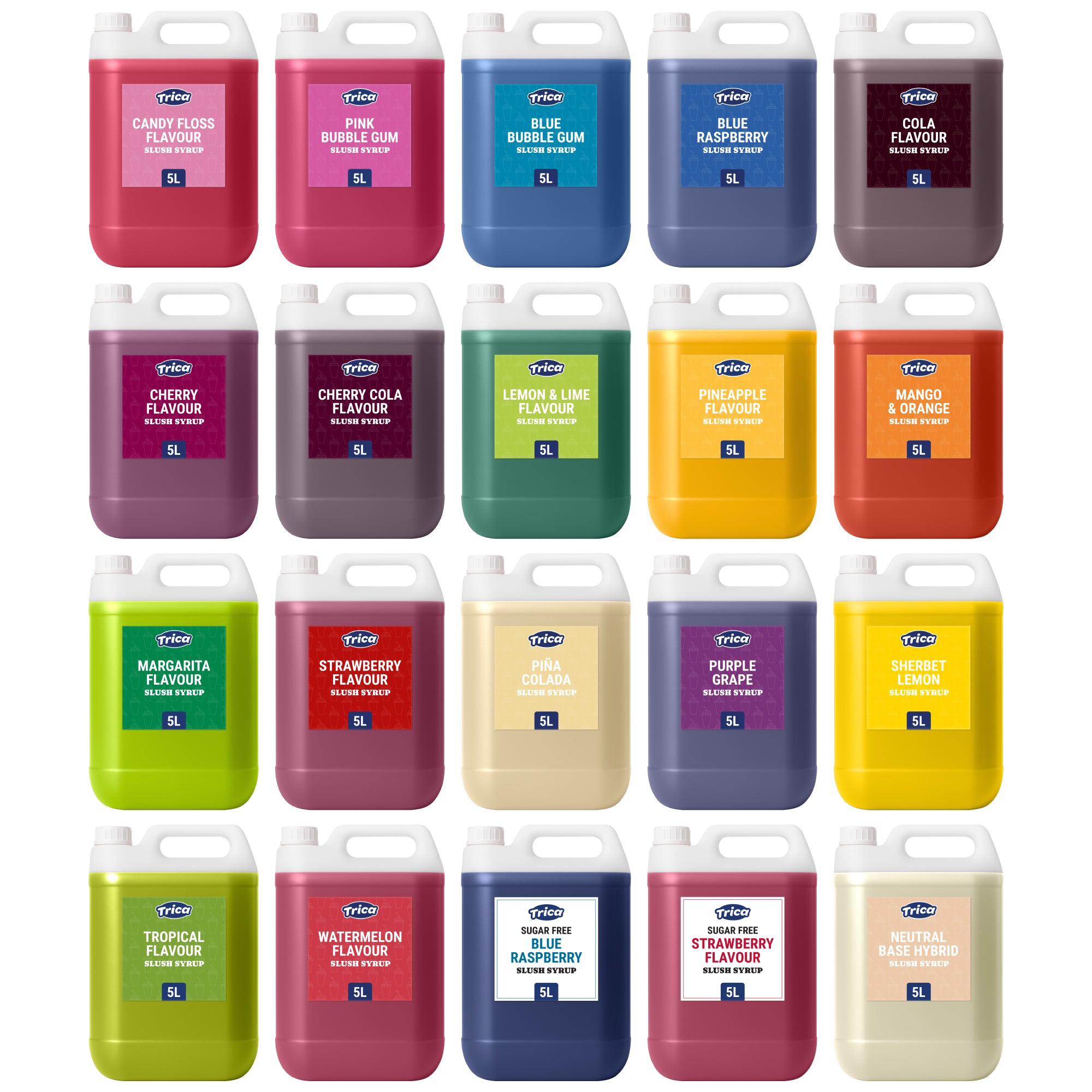 TRICA Slush Syrup 5 Litre - All flavours 6-1 ratio