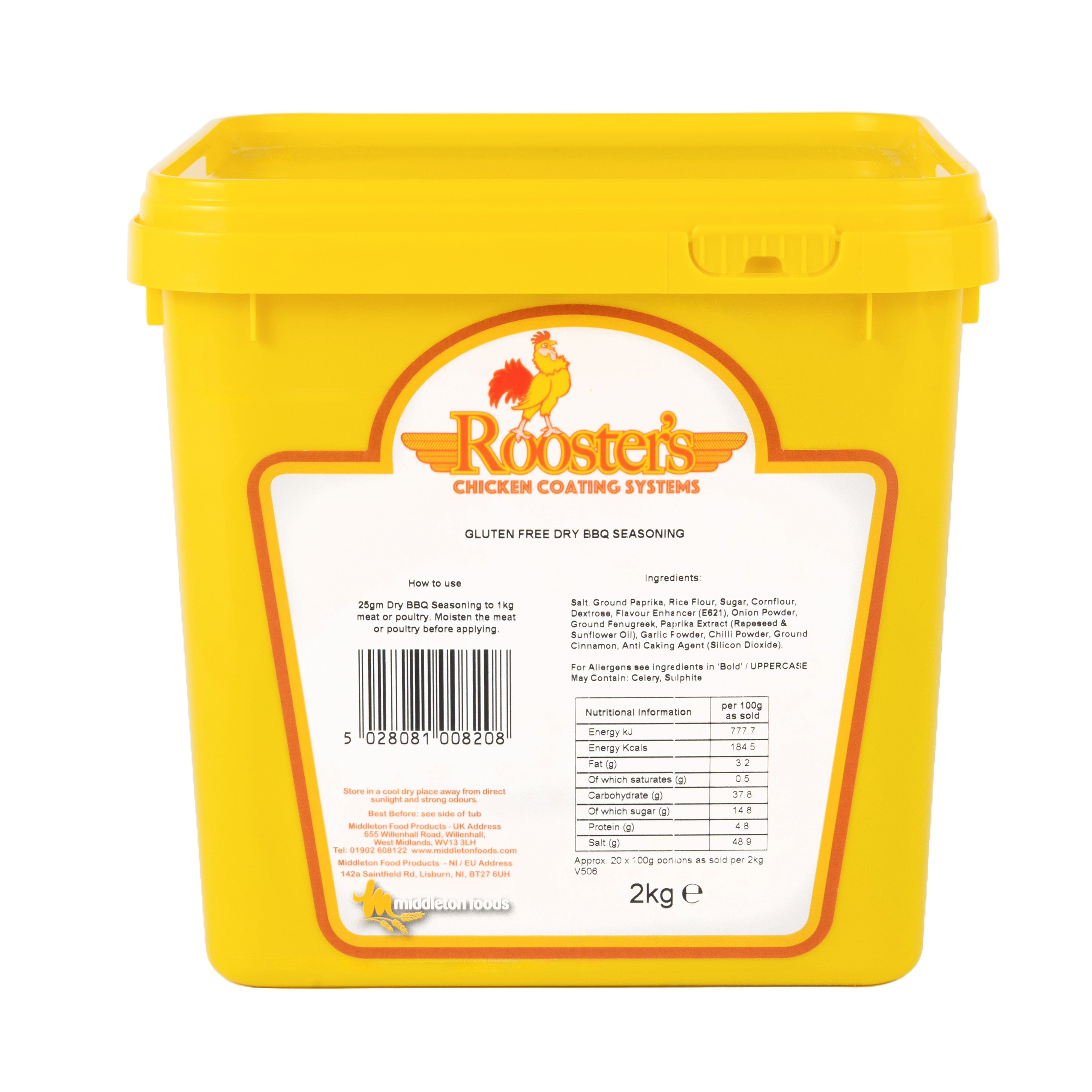 Roosters Gluten Free DRY BBQ Seasoning 2kg