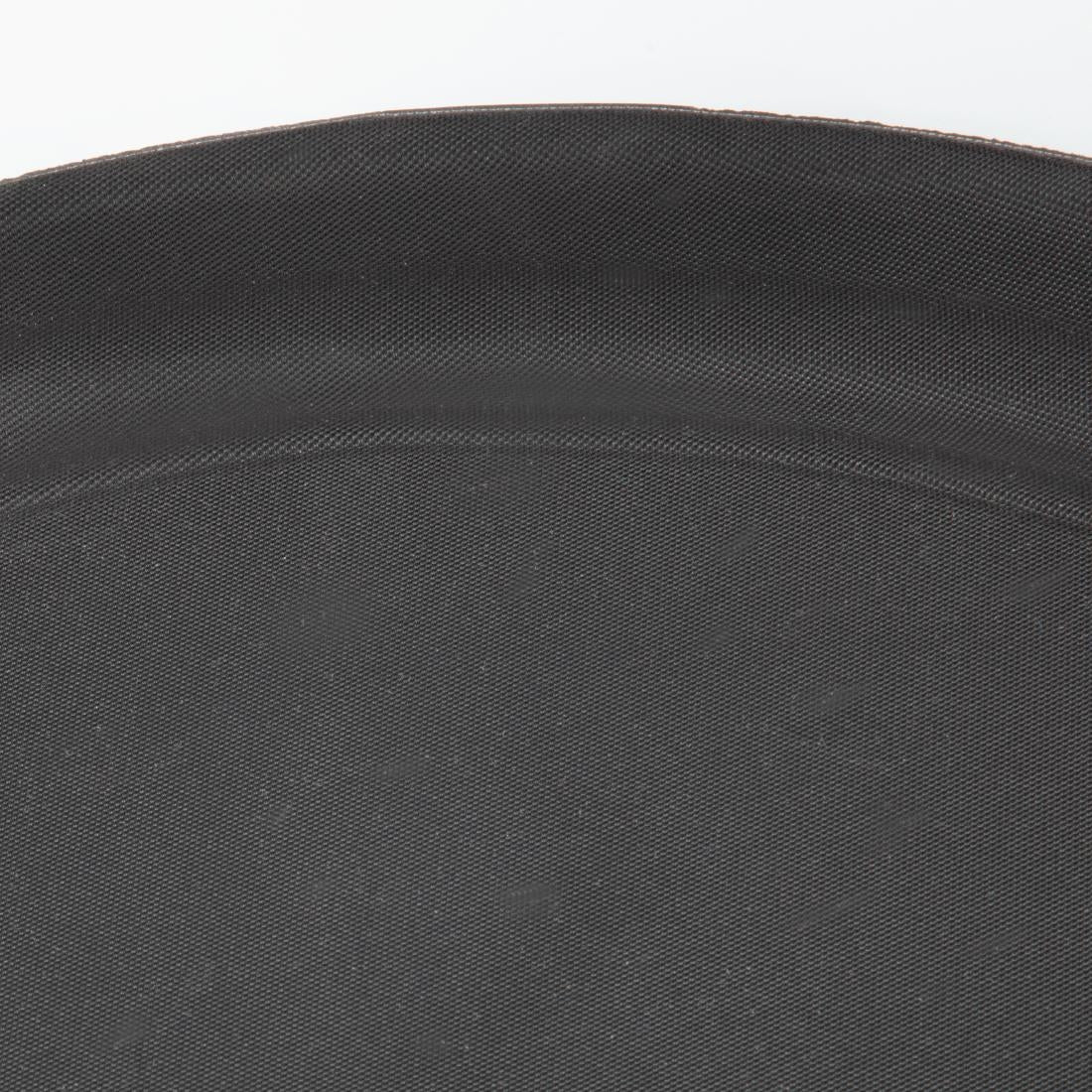 Olympia Kristallon Polypropylene Oval Non-Slip Tray Black 685mm