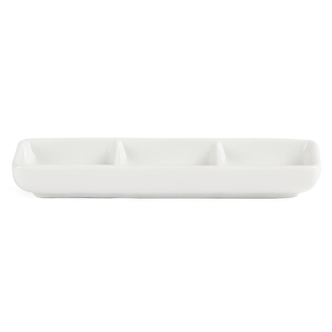 Olympia Whiteware 3 Section Dishes (12 pack)