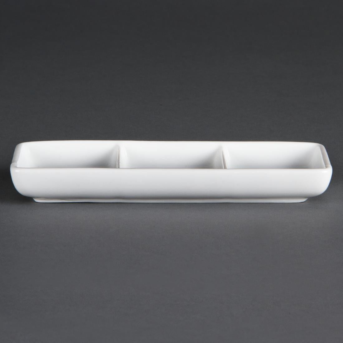 Olympia Whiteware 3 Section Dishes (12 pack)