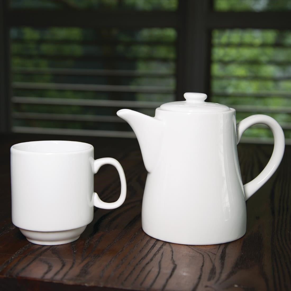 Olympia Whiteware Stacking Mugs 284ml 10oz (12 Pack)