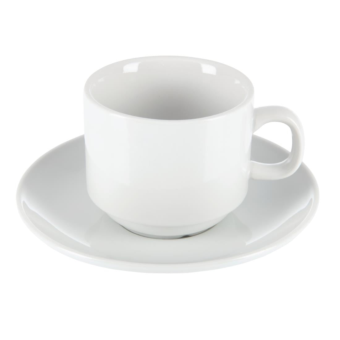 Olympia Whiteware Stacking Saucers 150mm (12 Pack)