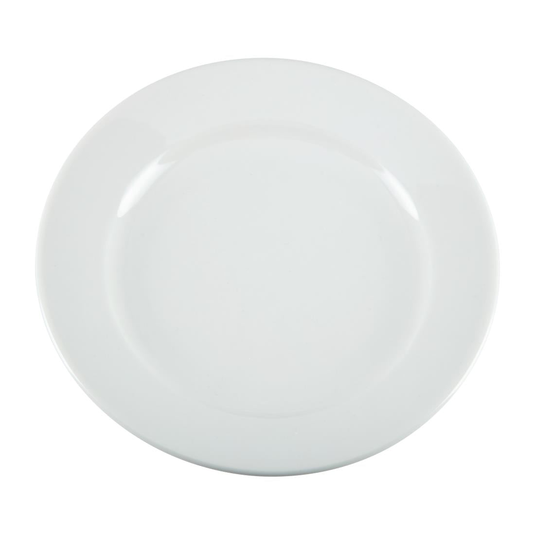Olympia Whiteware Wide Rimmed Plates 165mm (12 Pack)