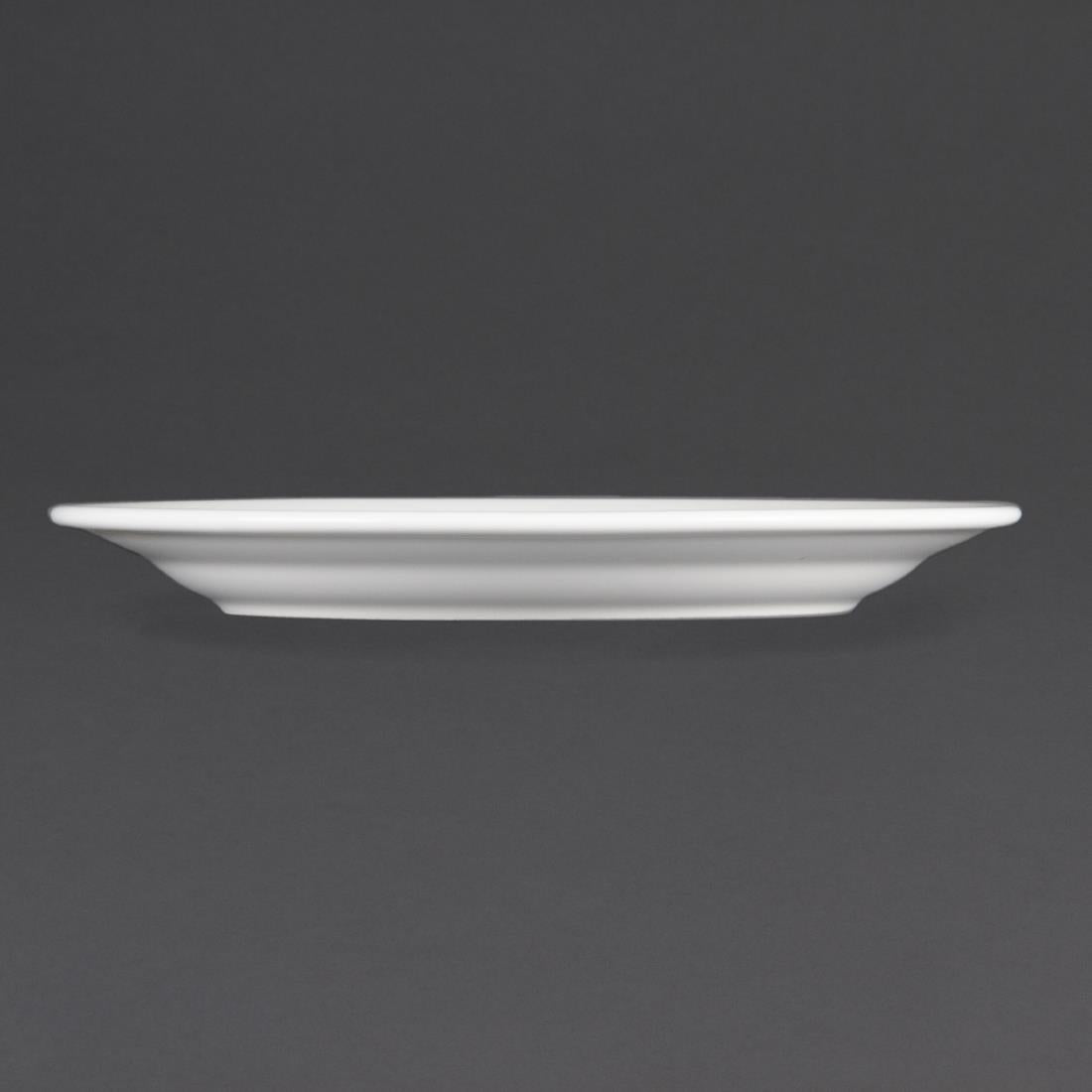 Olympia Whiteware Wide Rimmed Plates 230mm (12 Pack)