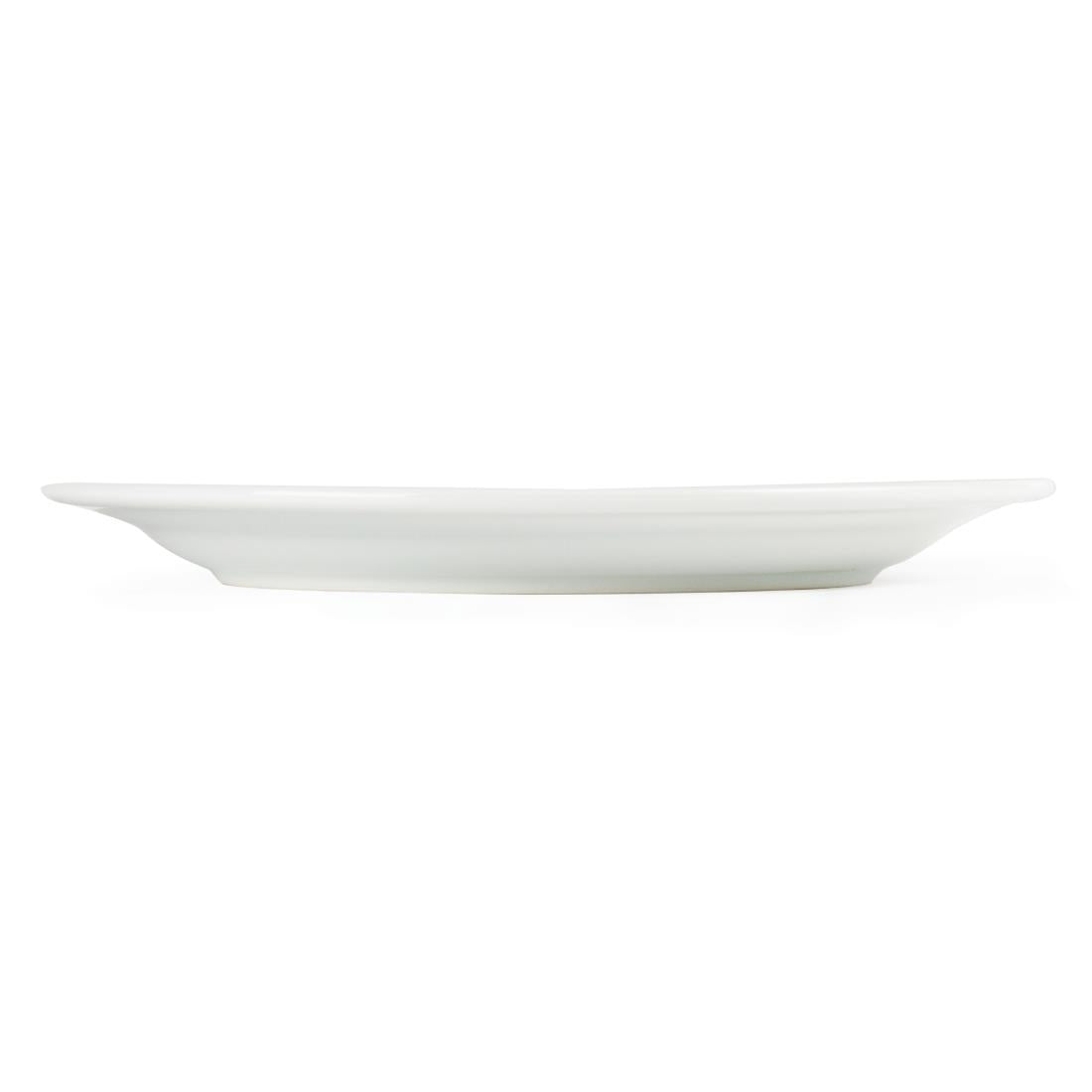 Olympia Whiteware Wide Rimmed Plates 250mm (12 Pack)