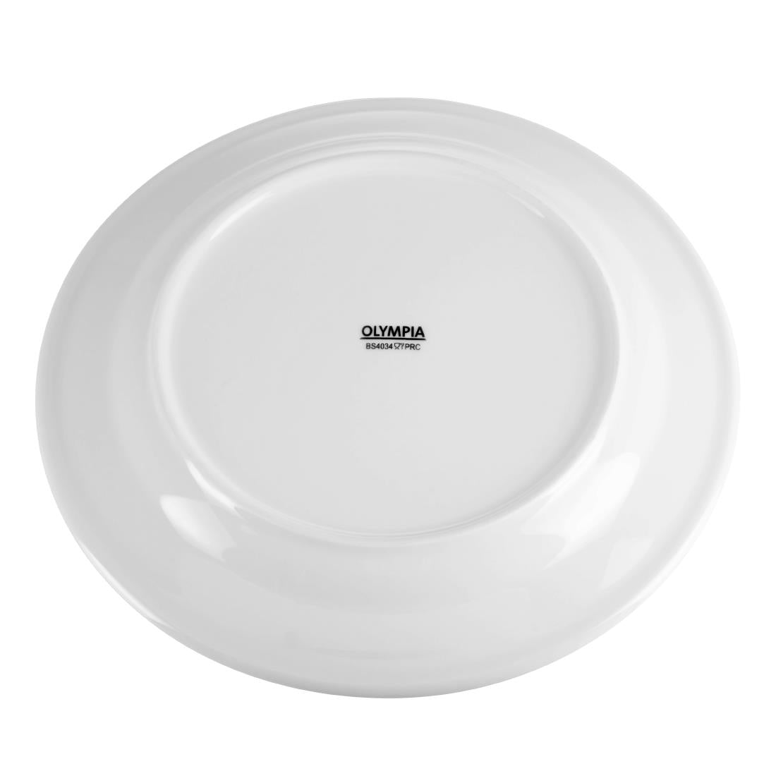 Olympia Whiteware Wide Rimmed Plates 250mm (12 Pack)