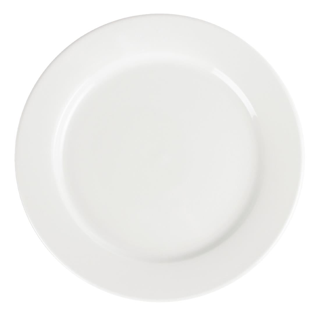 Olympia Whiteware Wide Rimmed Plates 280mm (6 Pack)