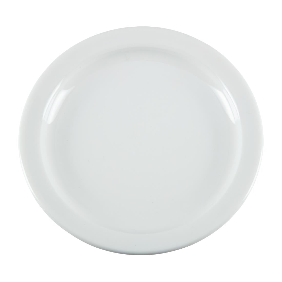 Olympia Whiteware Narrow Rimmed Plates 150mm (12 pack)