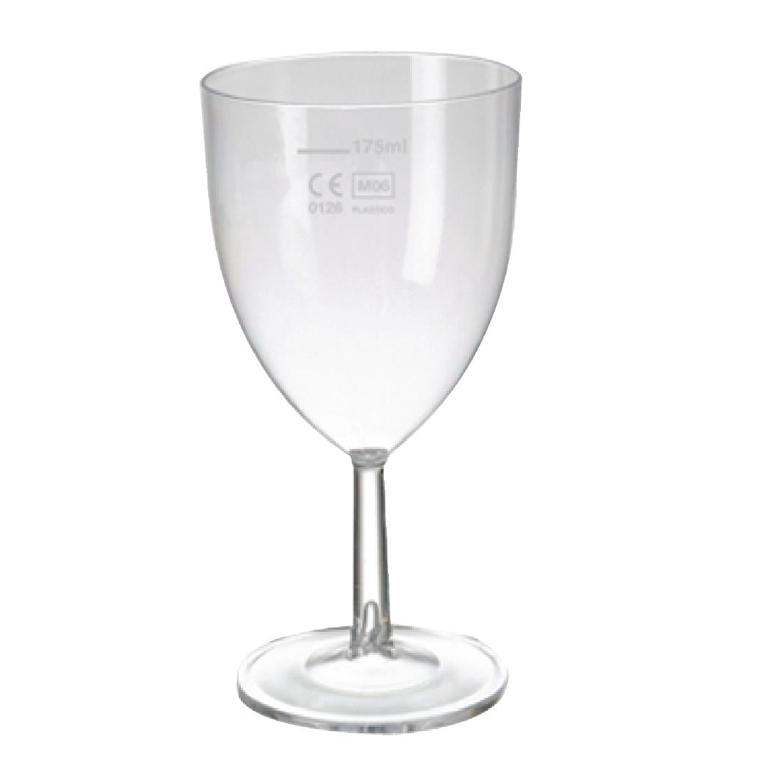 eGreen Polystyrene Wine Glasses 200ml UKCA CE Marked at 175ml (48 pack)