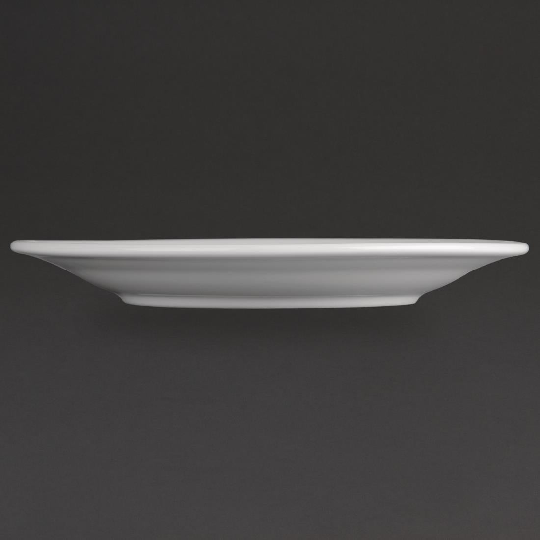 Olympia Athena Wide Rimmed Plates 165mm/6 1/2" White (12 Pack)