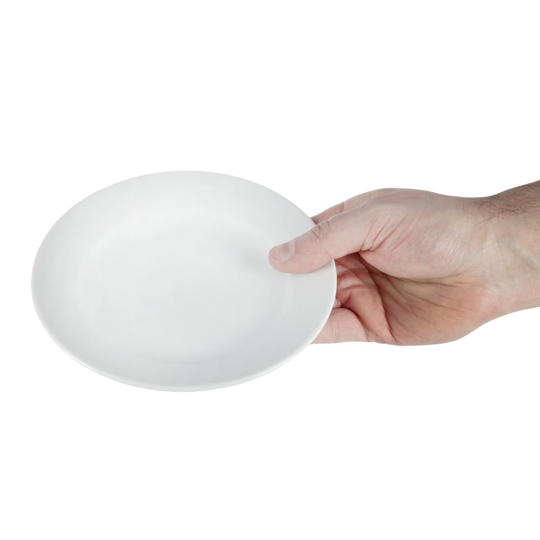 Olympia Athena Wide Rimmed Plates 165mm/6 1/2" White (12 Pack)