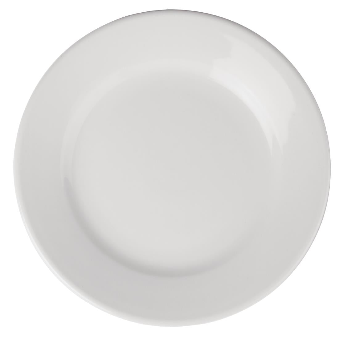 Olympia Athena Wide Rimmed Plates 202mm/8" White (12 Pack)