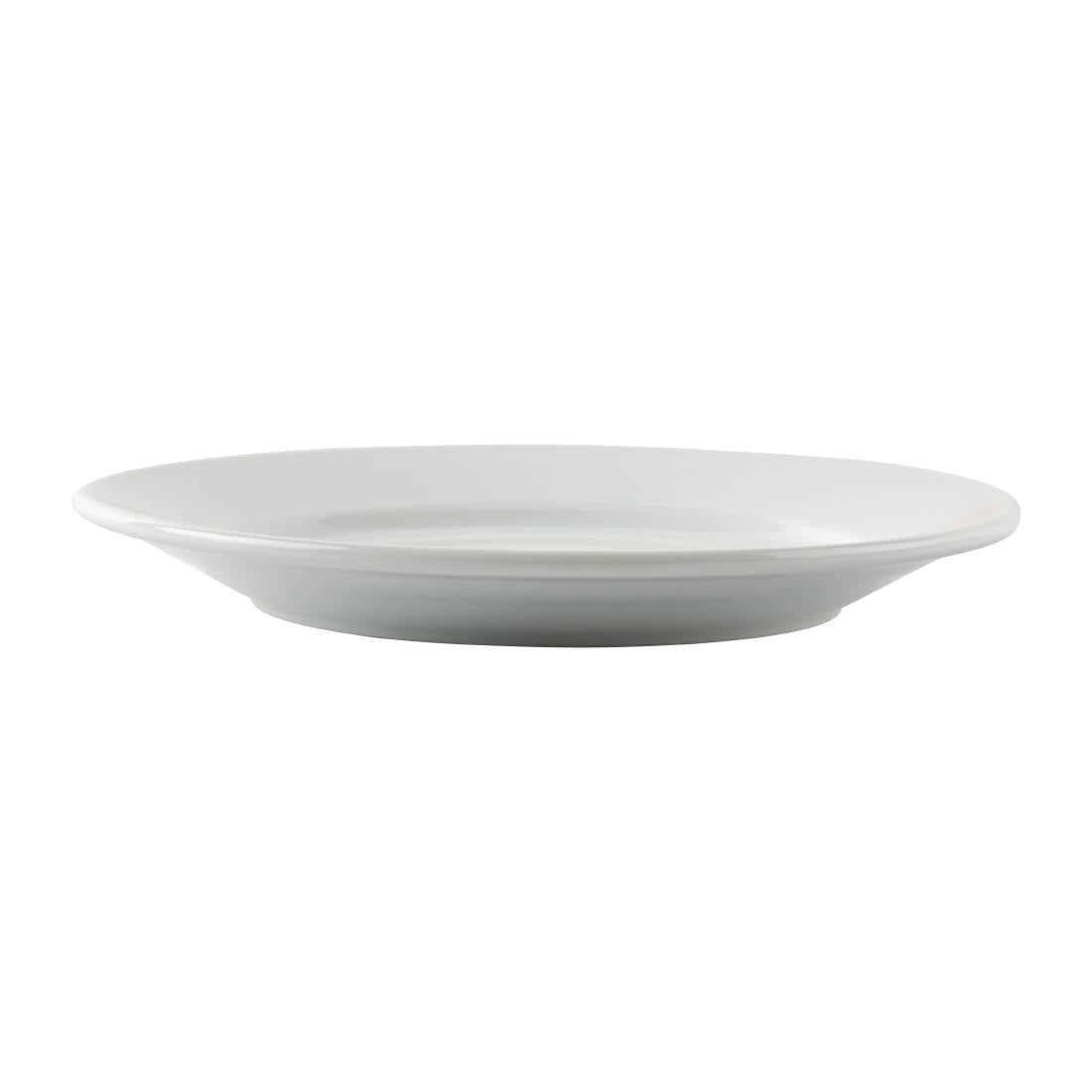 Olympia Athena Wide Rimmed Plates 202mm/8" White (12 Pack)