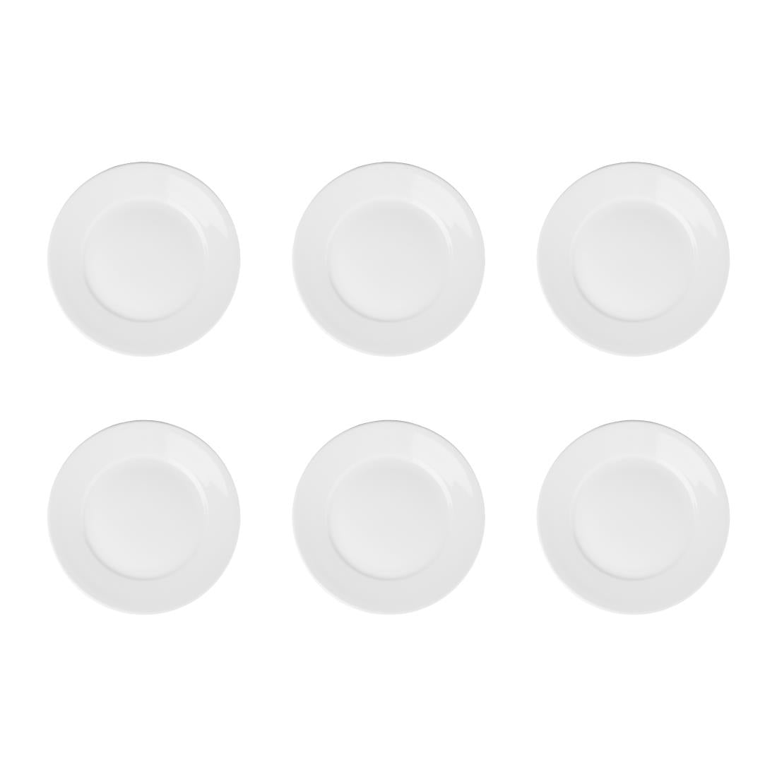 Olympia Athena Wide Rimmed Plates 280mm/11" White (6 Pack)