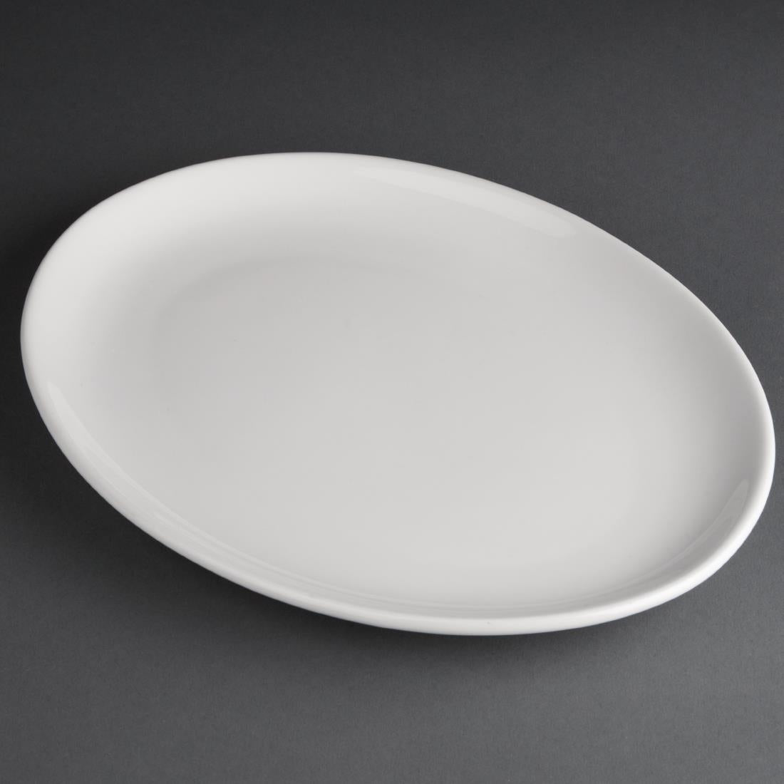 Olympia Athena Hotelware Oval Coupe Plates 254x197mm (12 Pack)