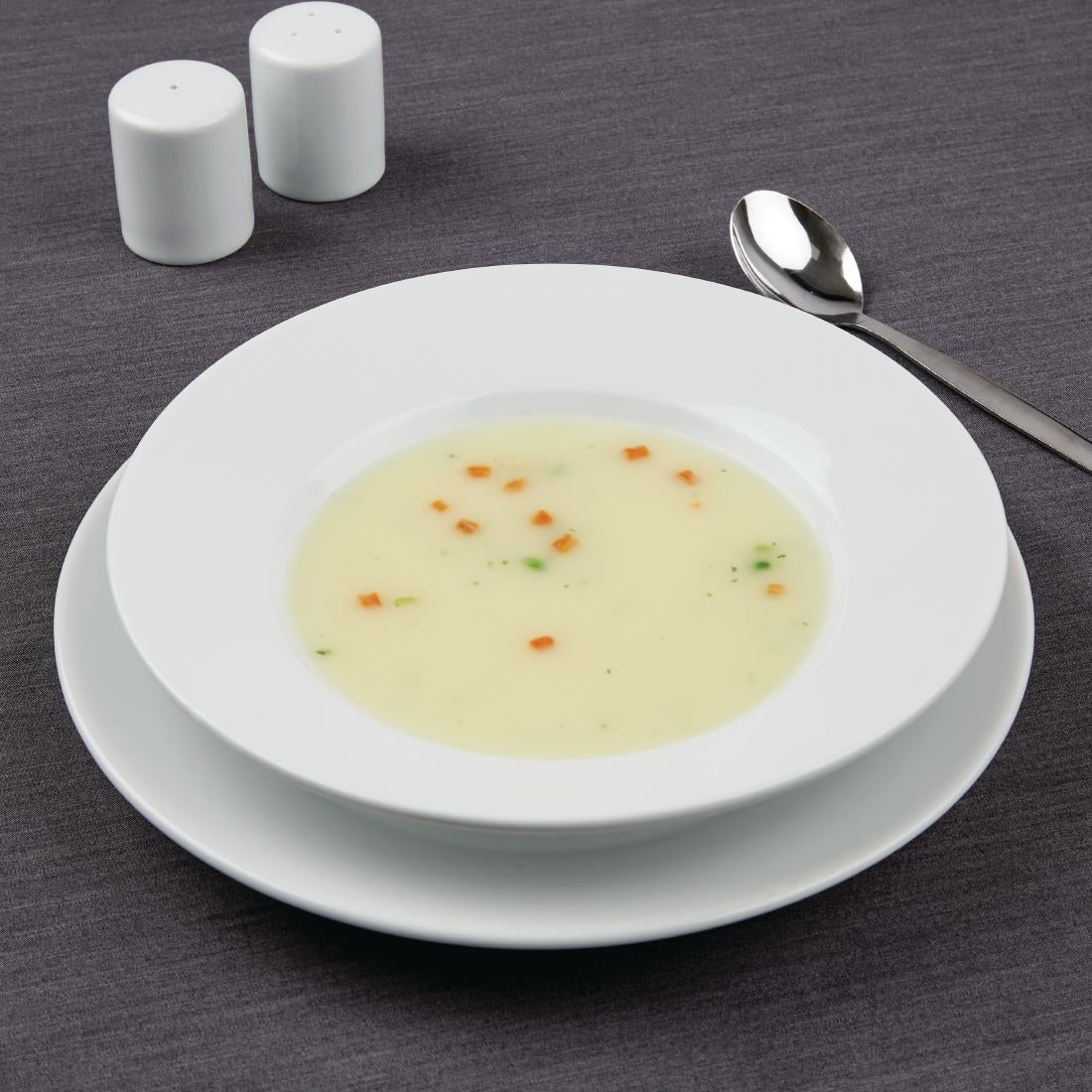 Olympia Athena Rimmed Soup and Pasta Bowls 228mm/9" (6 Pack)