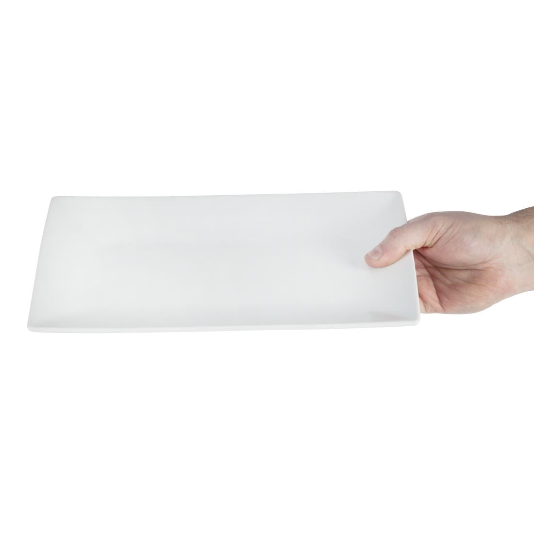 Olympia Whiteware Serving Rectangular Platters 310mm (2 pack)