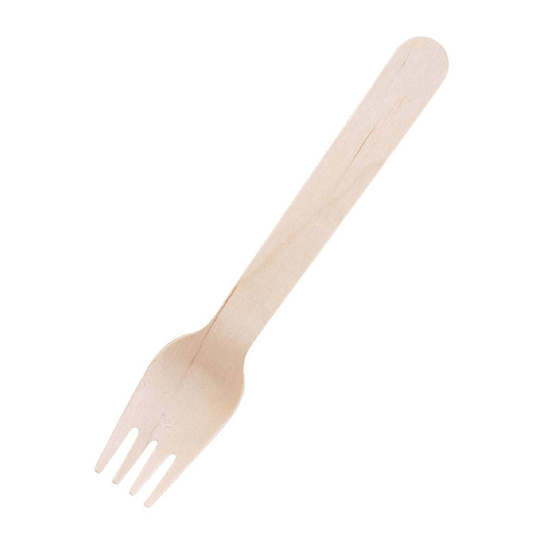 Fiesta Compostable Disposable Wooden Forks (100 Pack)