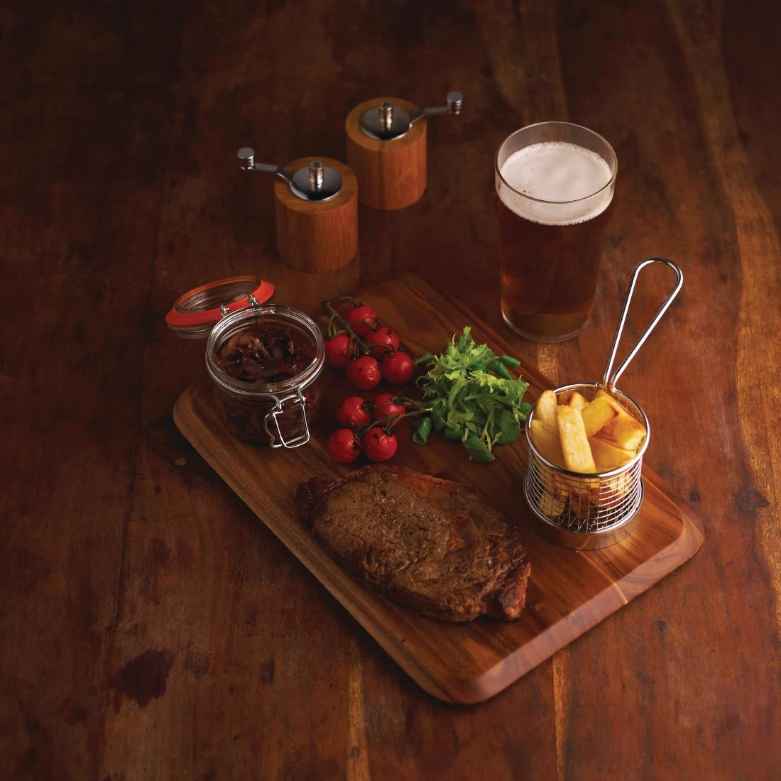 Olympia Chip Basket Round with Handle 80mm