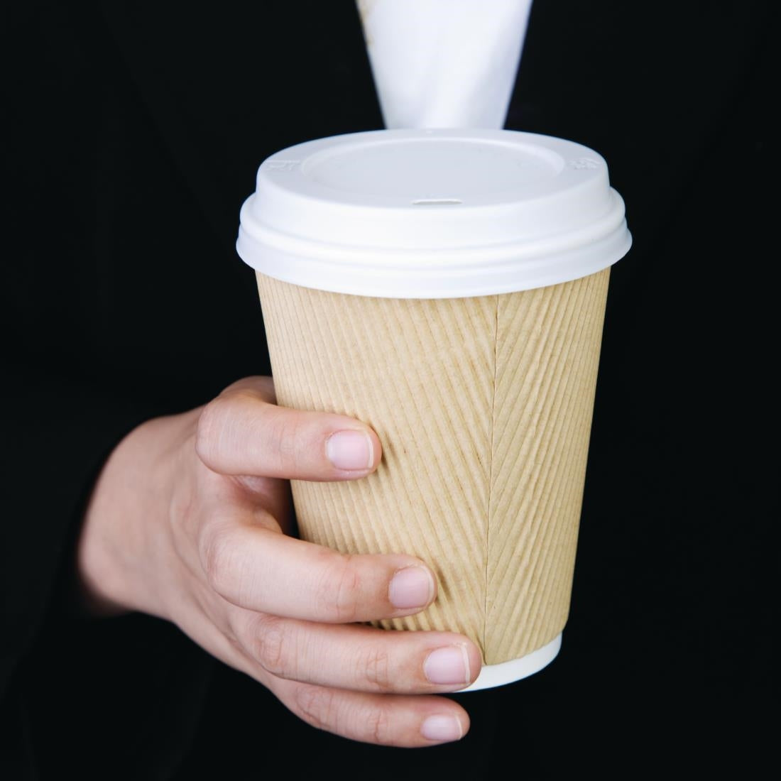 Fiesta Recyclable Coffee Cup Lids White 340ml / 12oz & 455ml / 16oz (1000 Pack)
