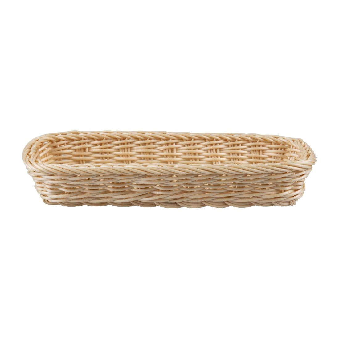 APS Polypropylene Rectangular Rattan Basket 270x100mm