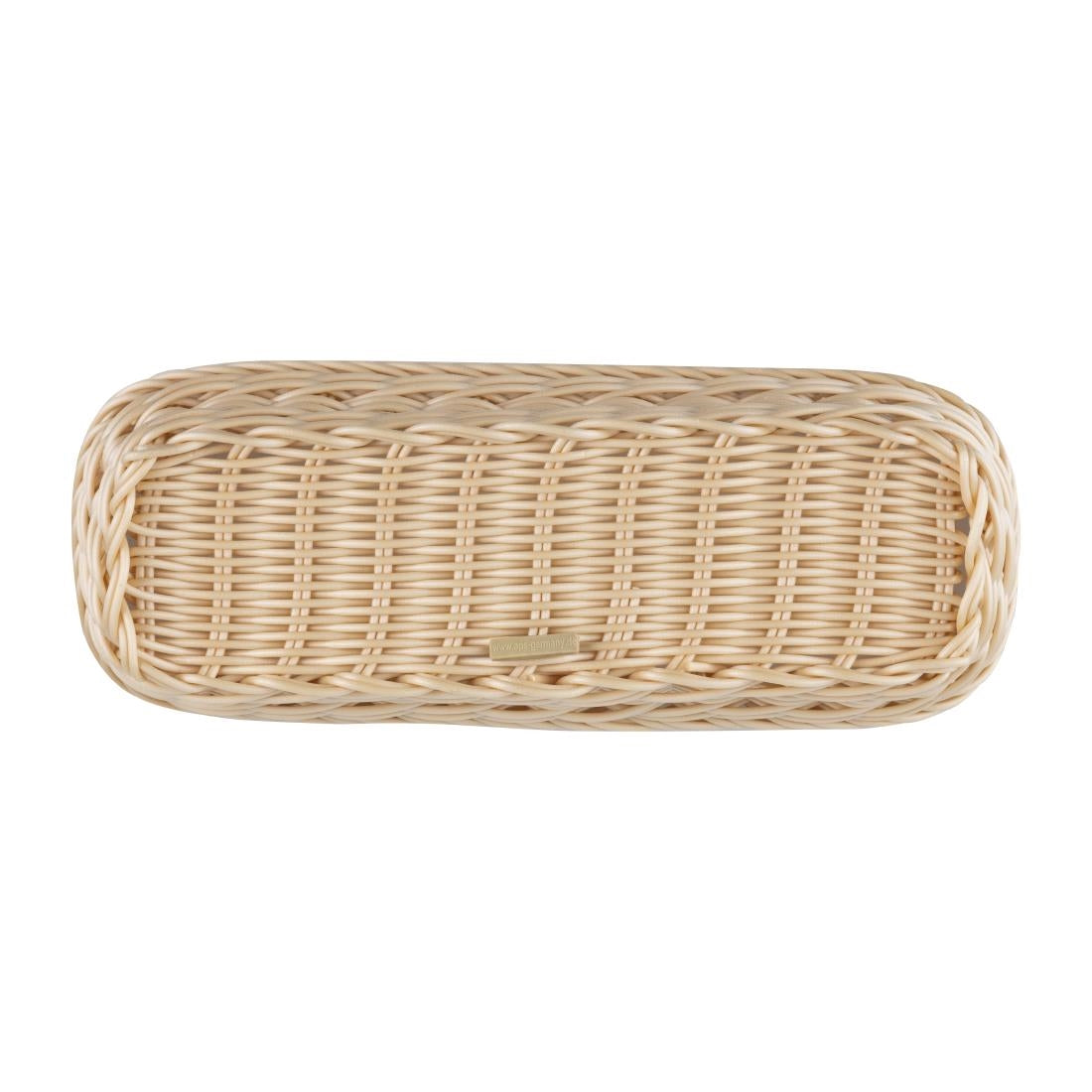 APS Polypropylene Rectangular Rattan Basket 270x100mm