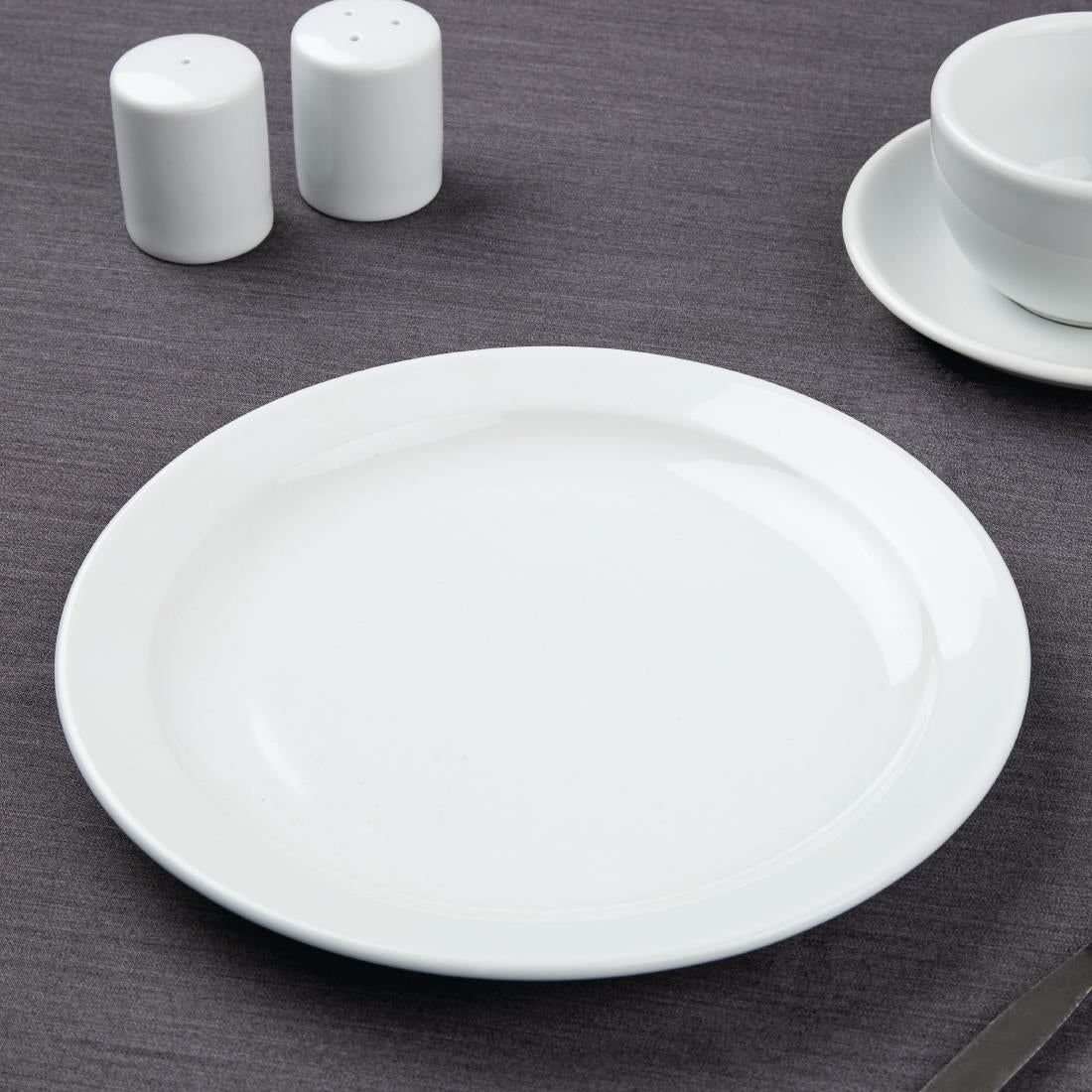 Olympia Athena Narrow Rimmed Plates 226mm/9" (12 Pack)