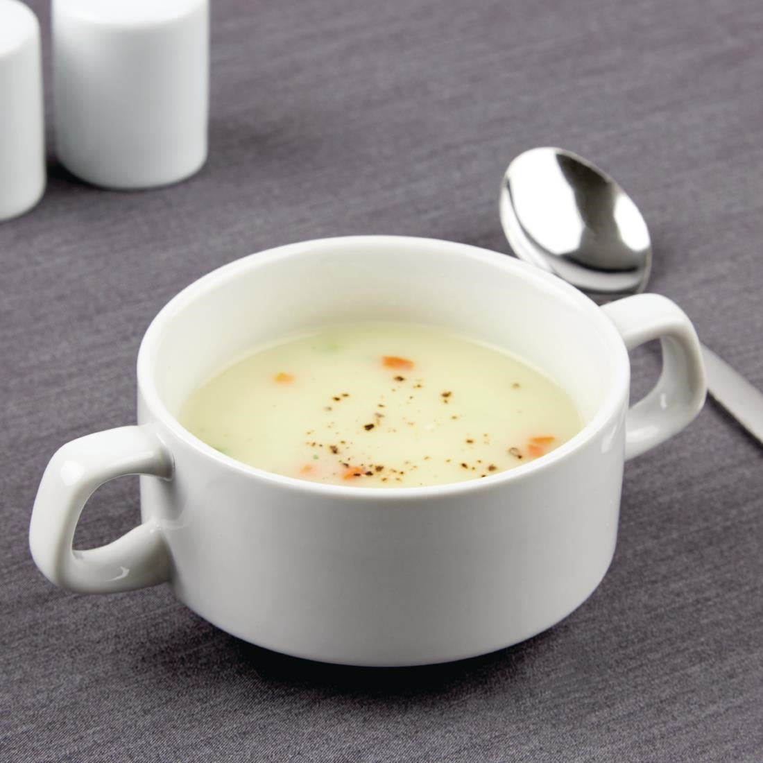 Olympia Athena Stacking Soup Bowls 160mm/4 1/4" 290ml (12 Pack)
