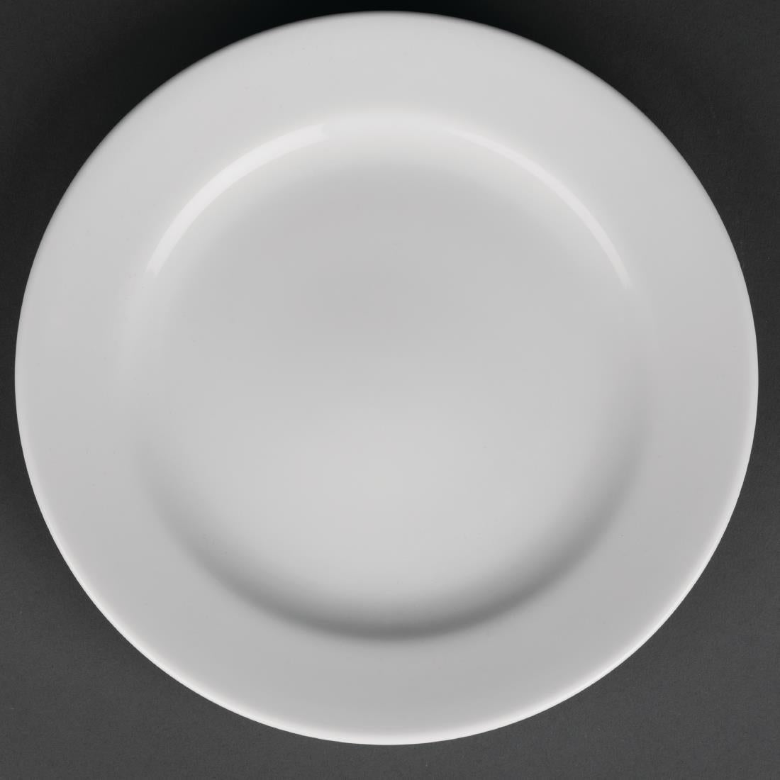 Royal Porcelain Classic White Wide Rim Plates 210mm (12 pack)
